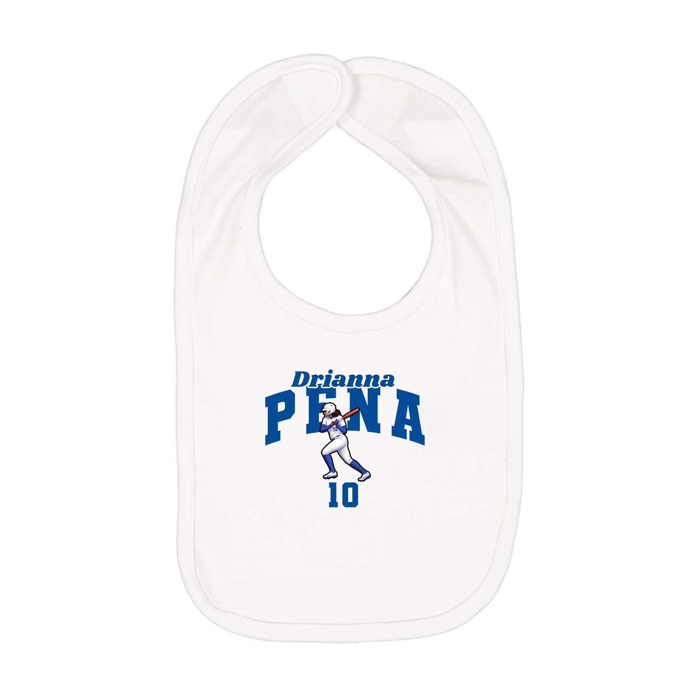 Infant Bib — Signature Arch in White
