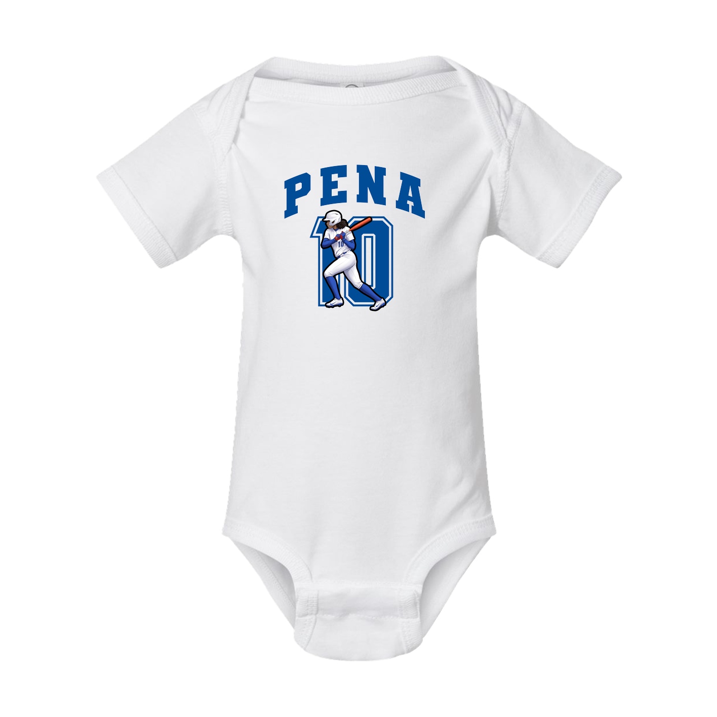 Baby Onesie — Number in White