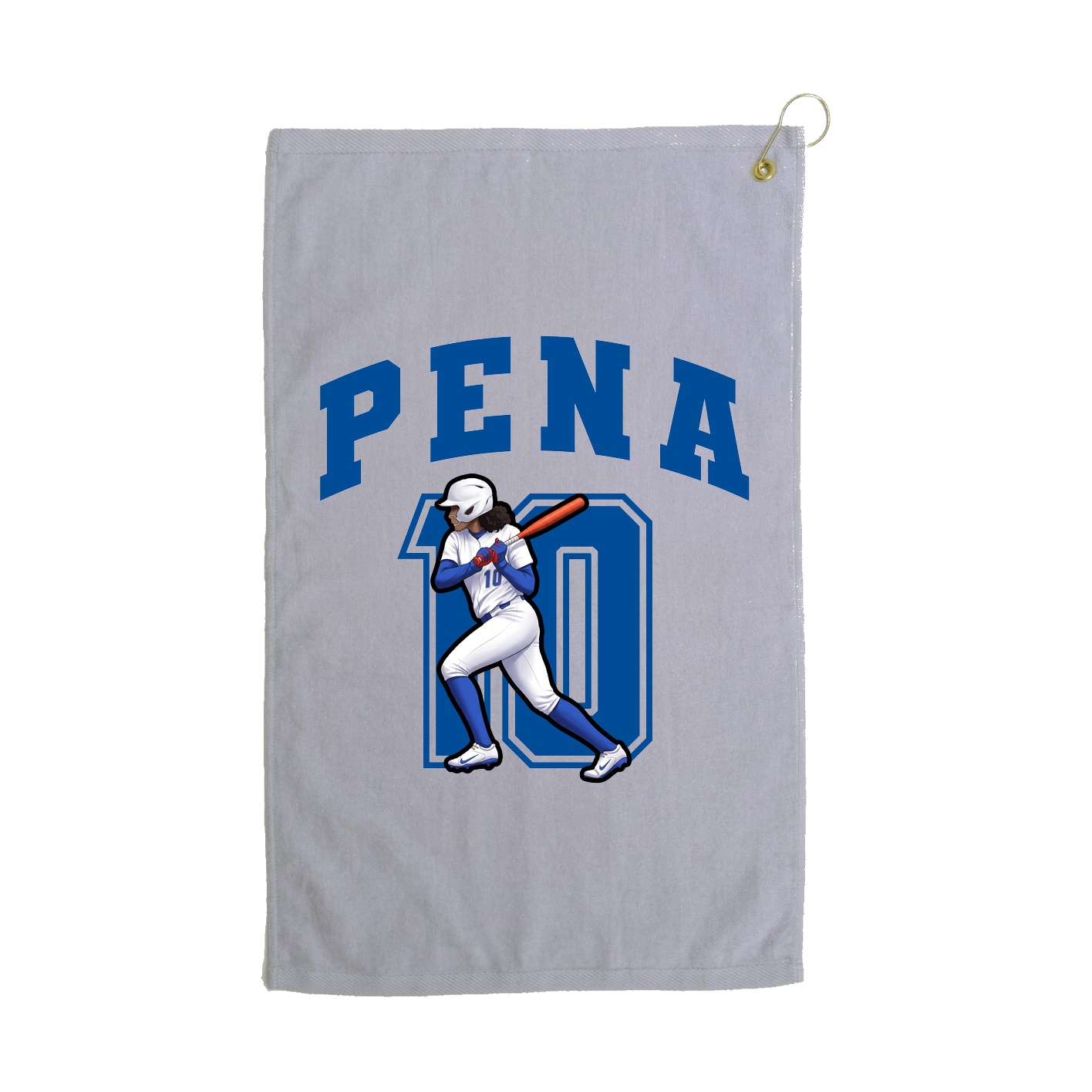 Golf Towel — Number in Grey