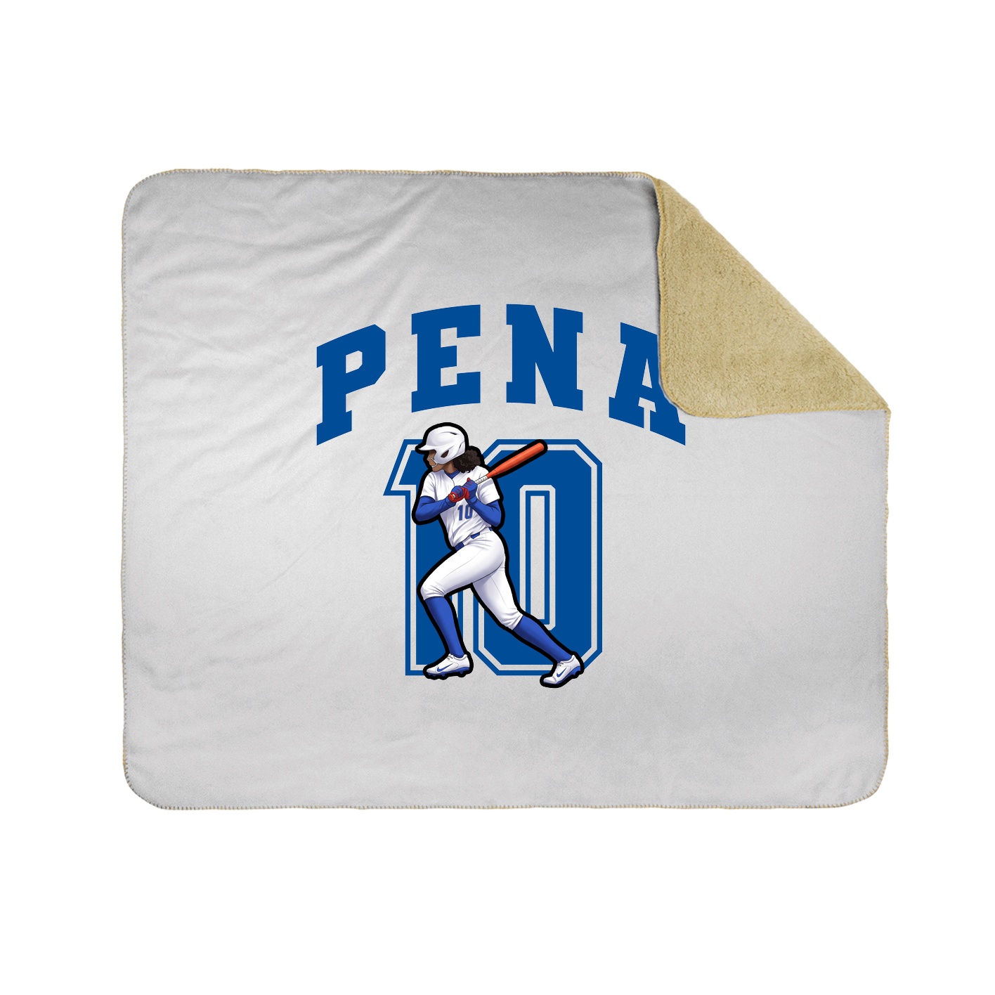Throw Blanket — Number in White