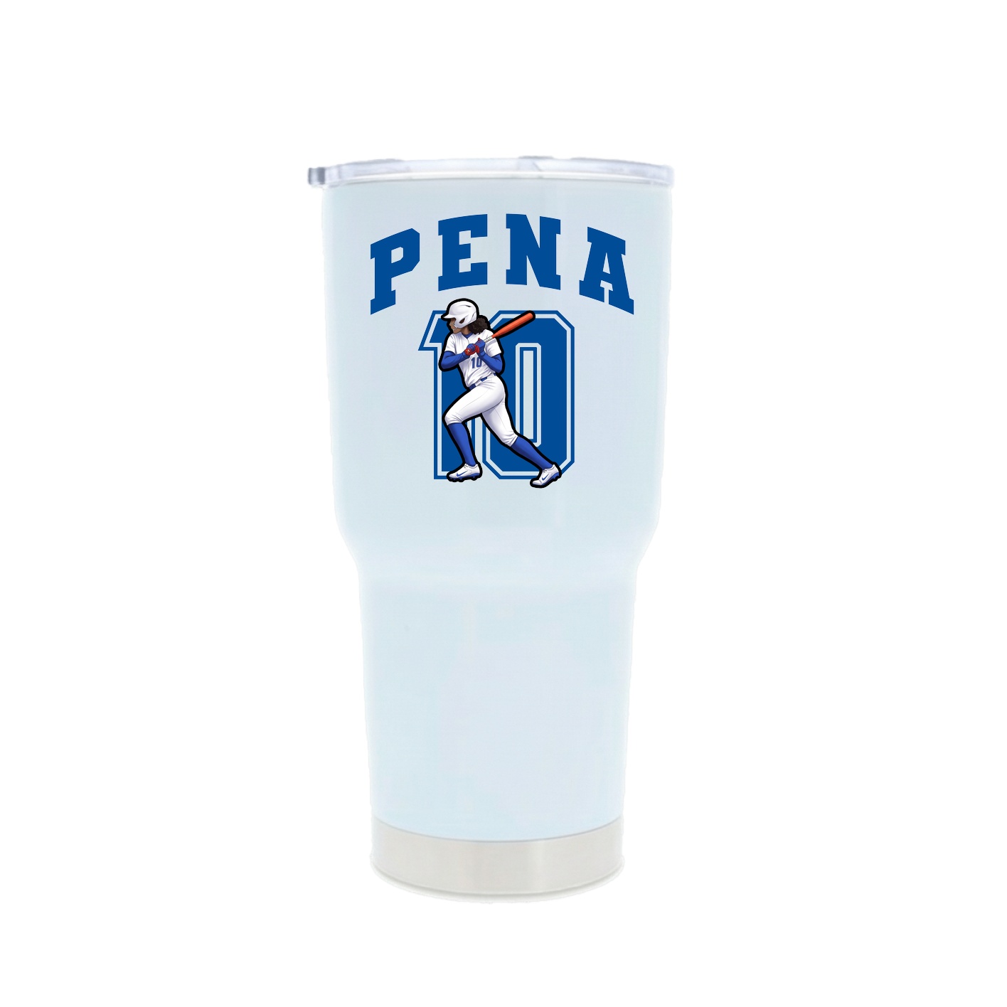 30oz Stainless Steel Tumbler — Number in White