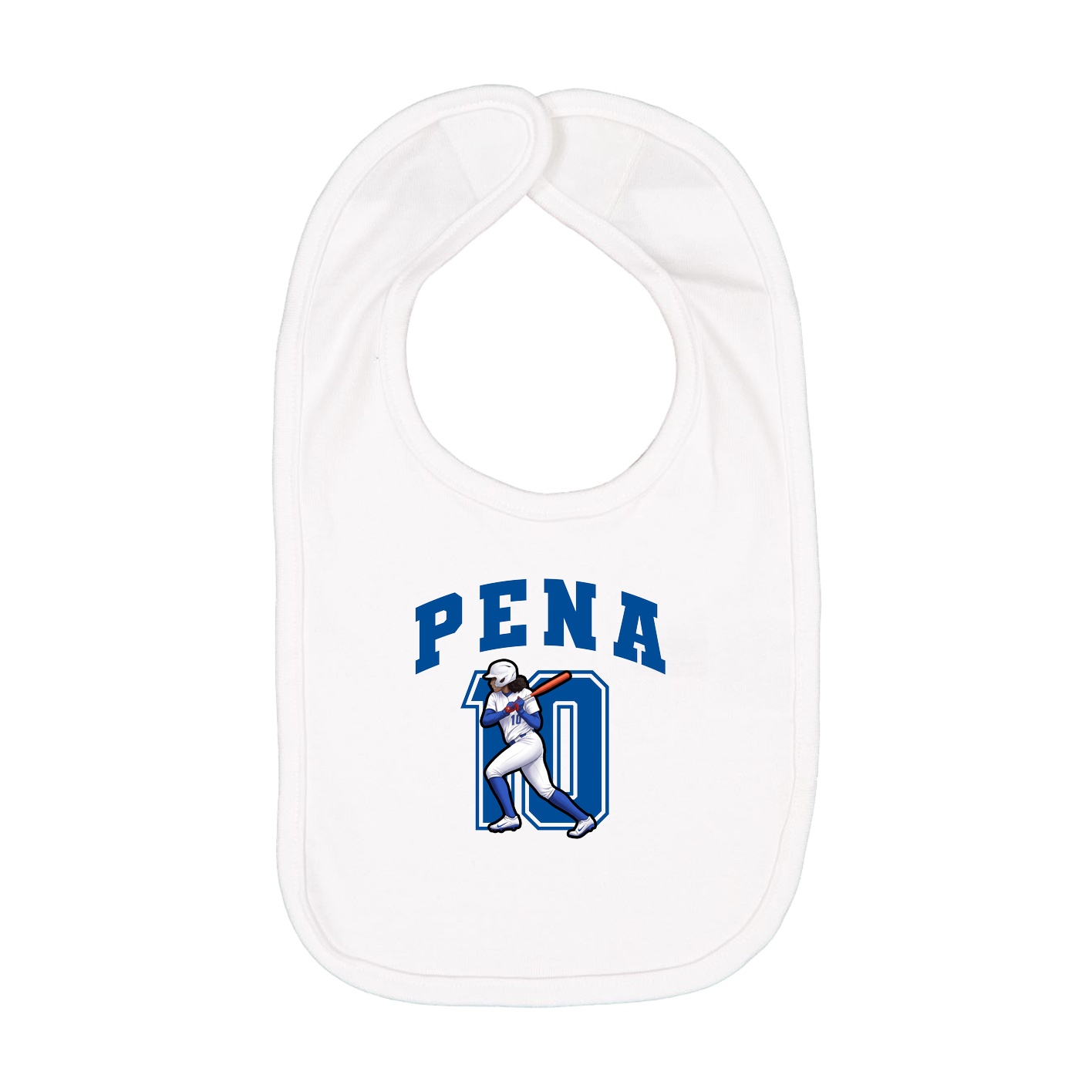 Infant Bib — Number in White
