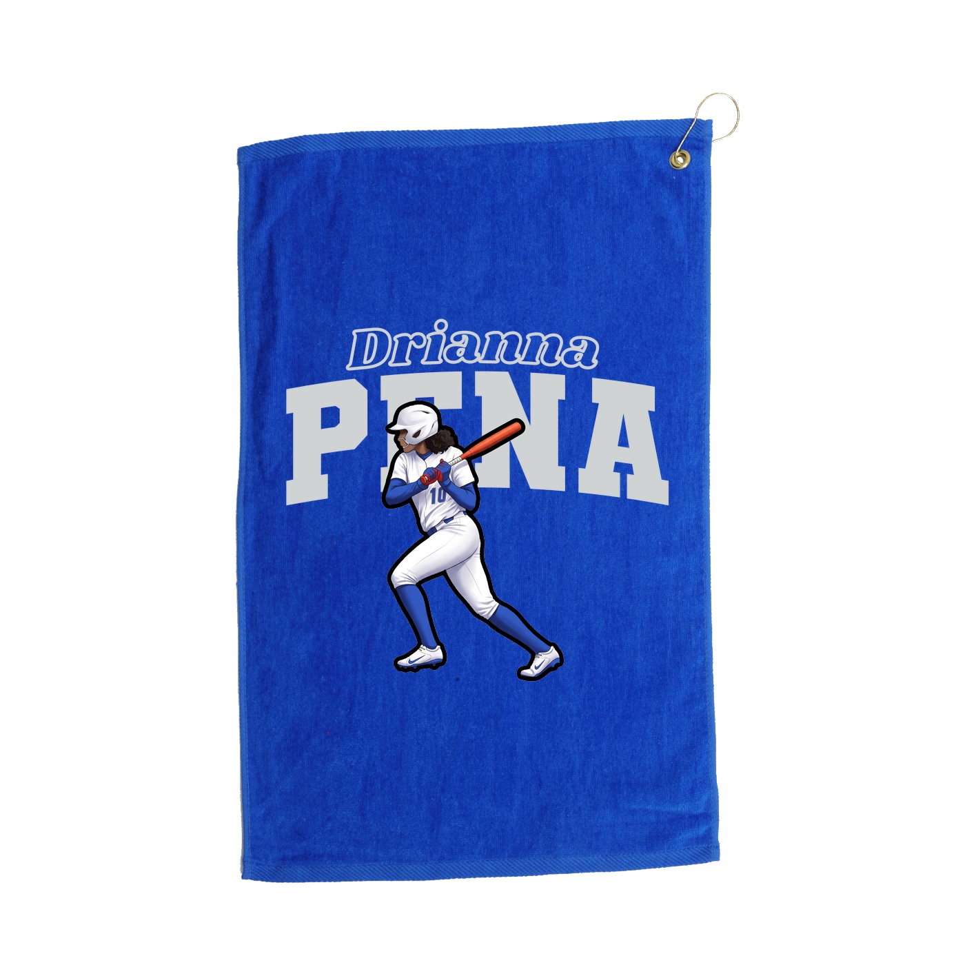 Golf Towel — Name Arch in Royal