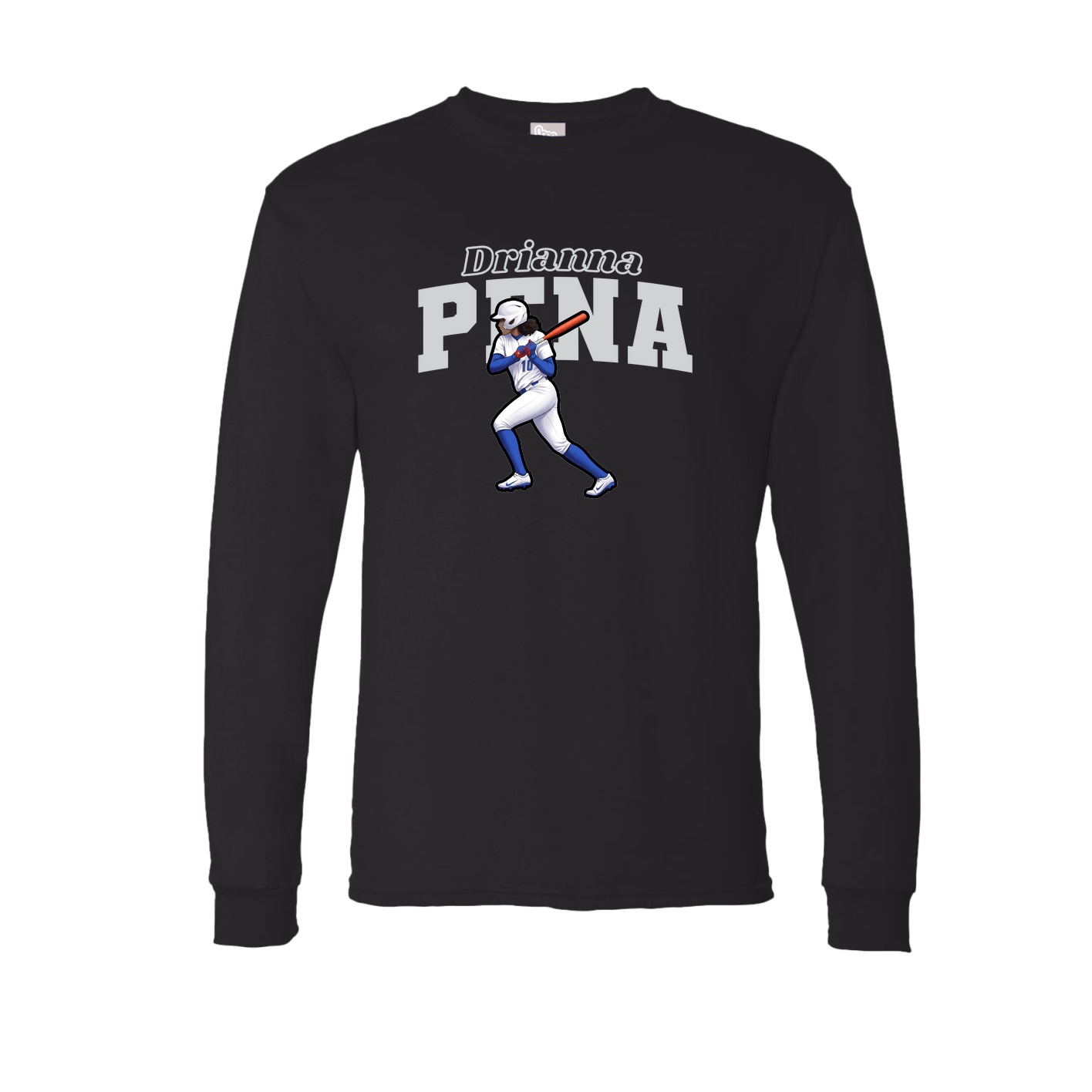 Long Sleeve Tee — Name Arch in Black