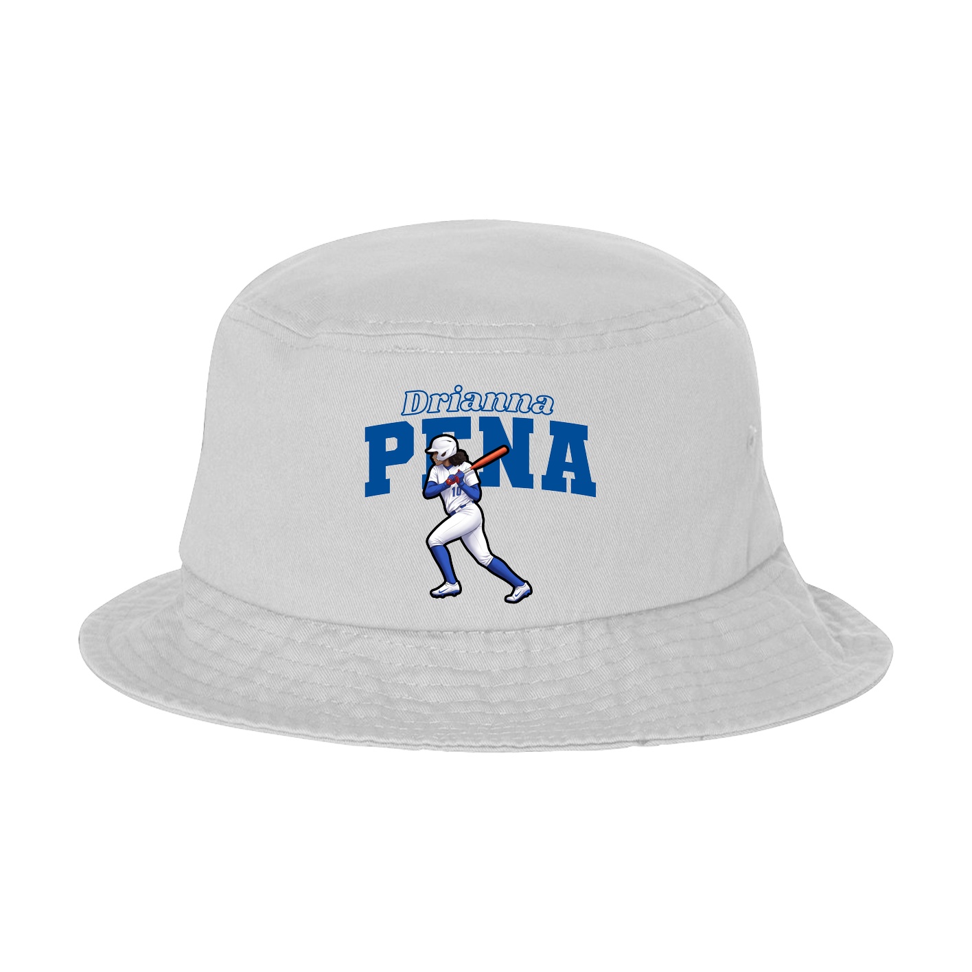 Bucket Cap — Name Arch in White