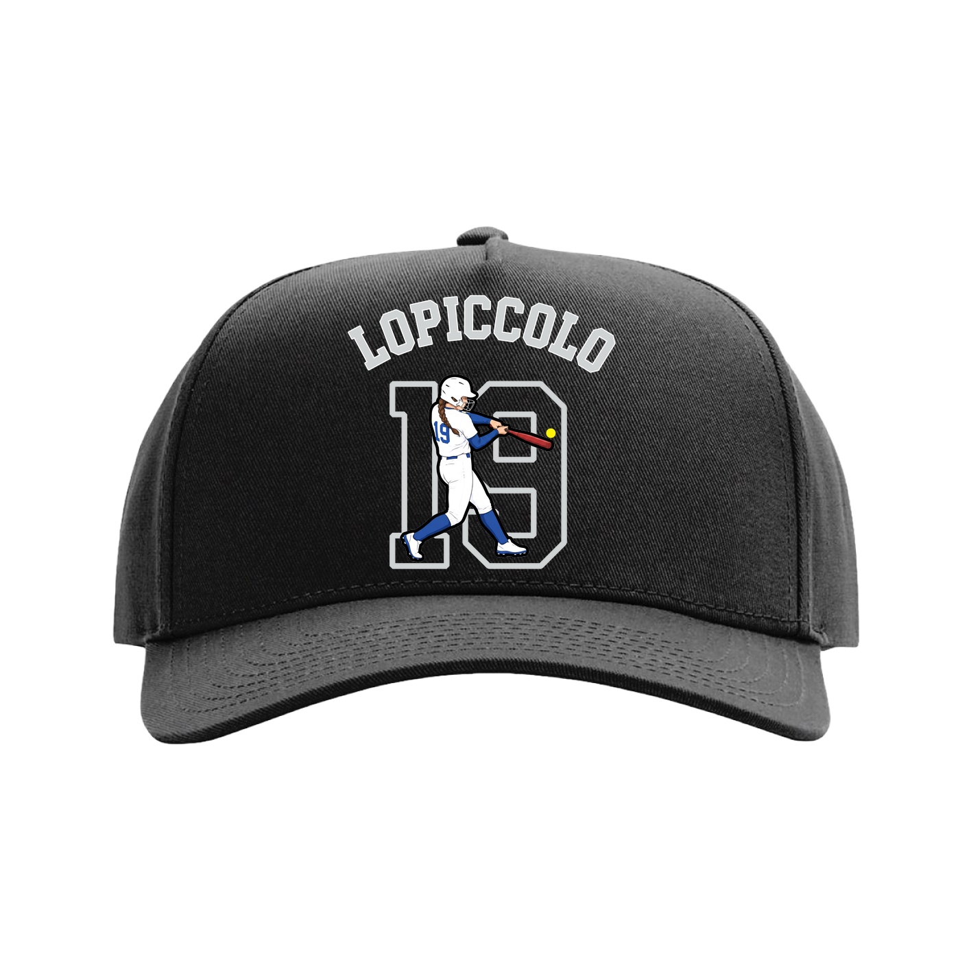 Full Fabric Five-Panel Champ Cap — Shirsey Arch in Black