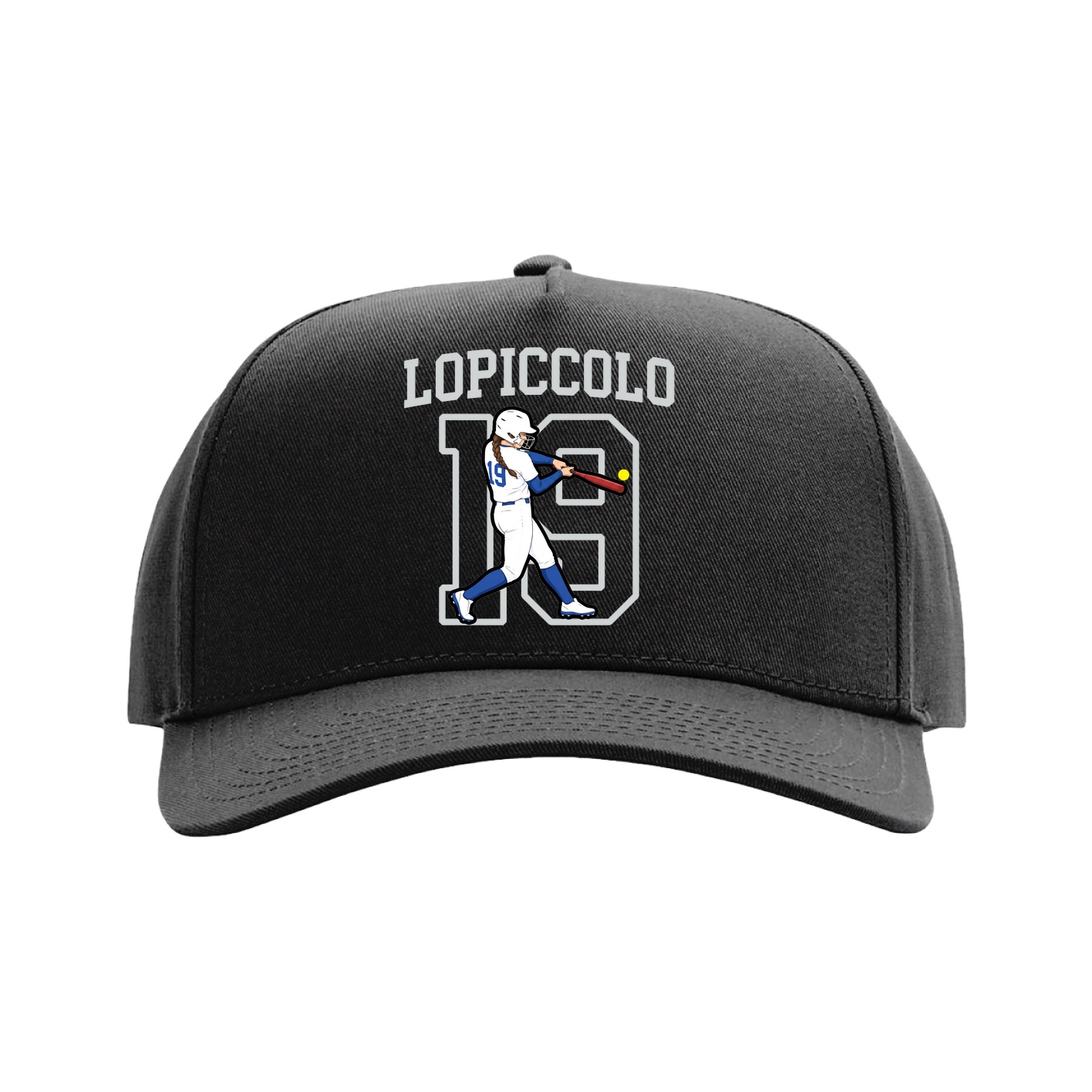 Full Fabric Five-Panel Champ Cap — Shirsey in Black