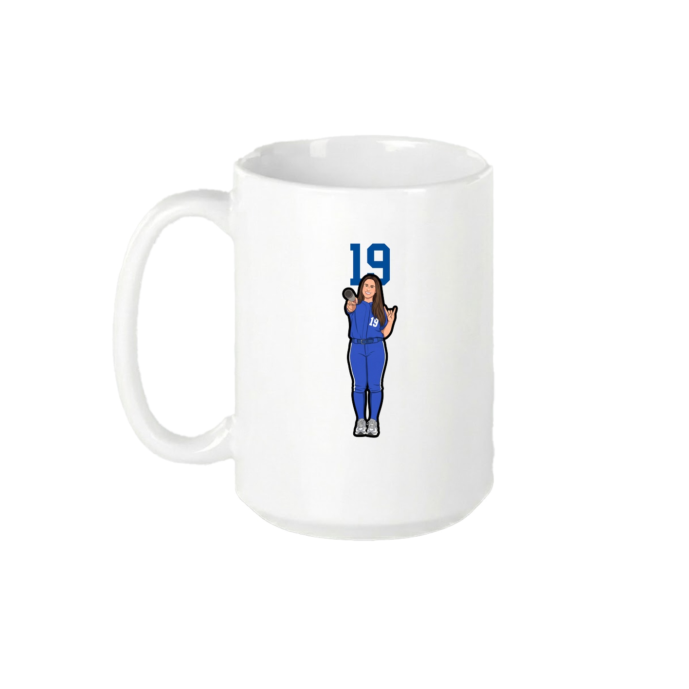 15oz Coffee Mug — Number Top in White