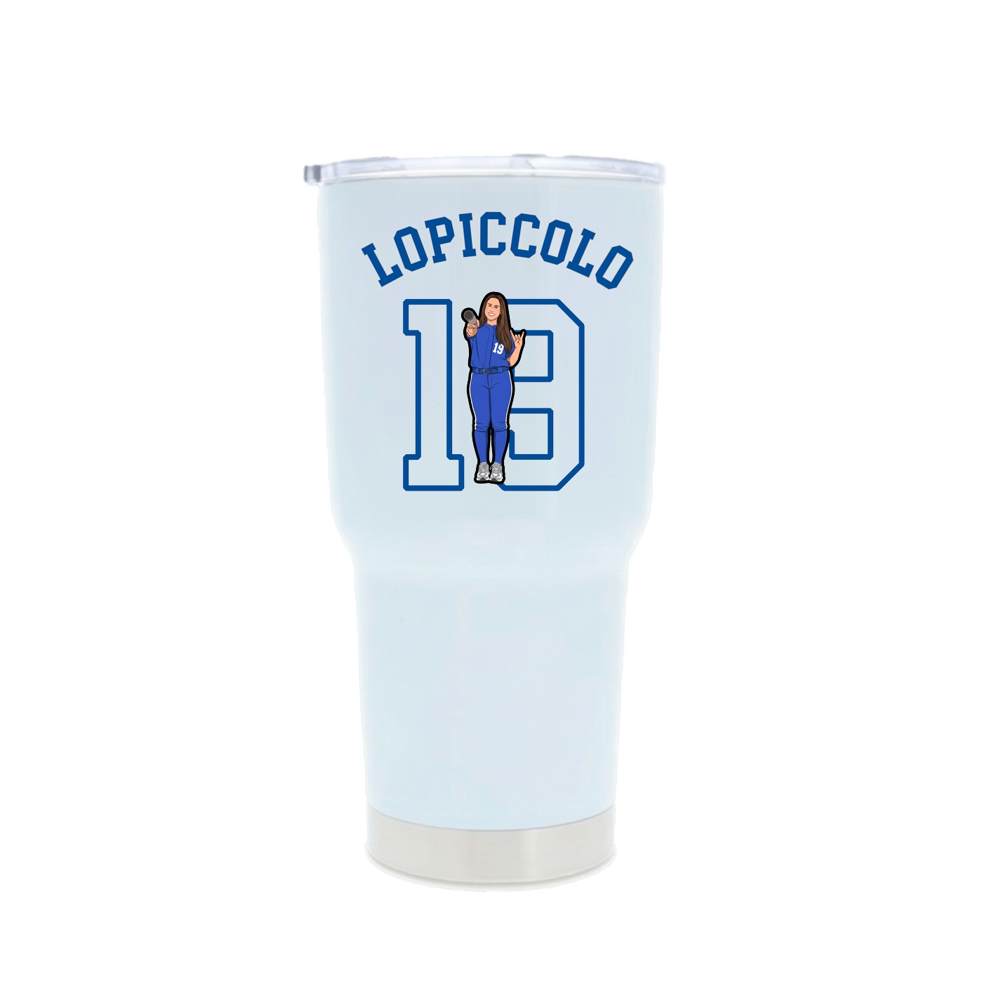 30oz Stainless Steel Tumbler — Shirsey Arch in White