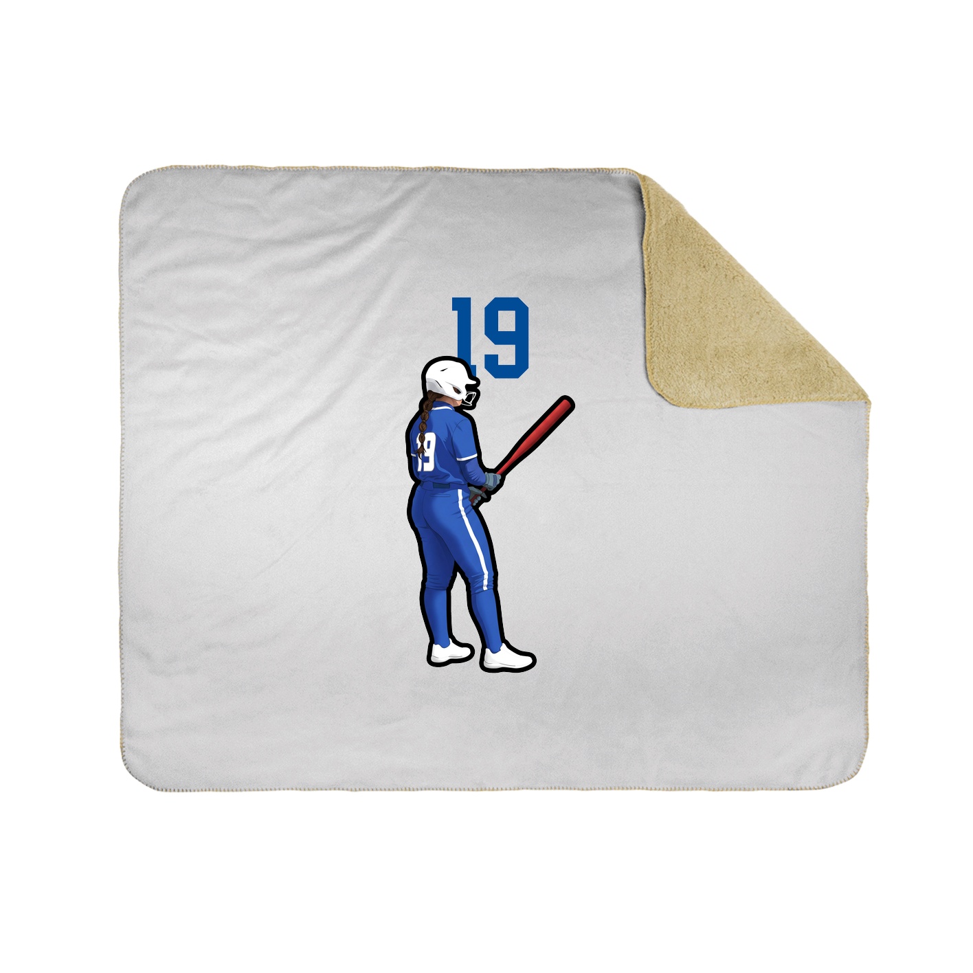 Throw Blanket — Number Top in White