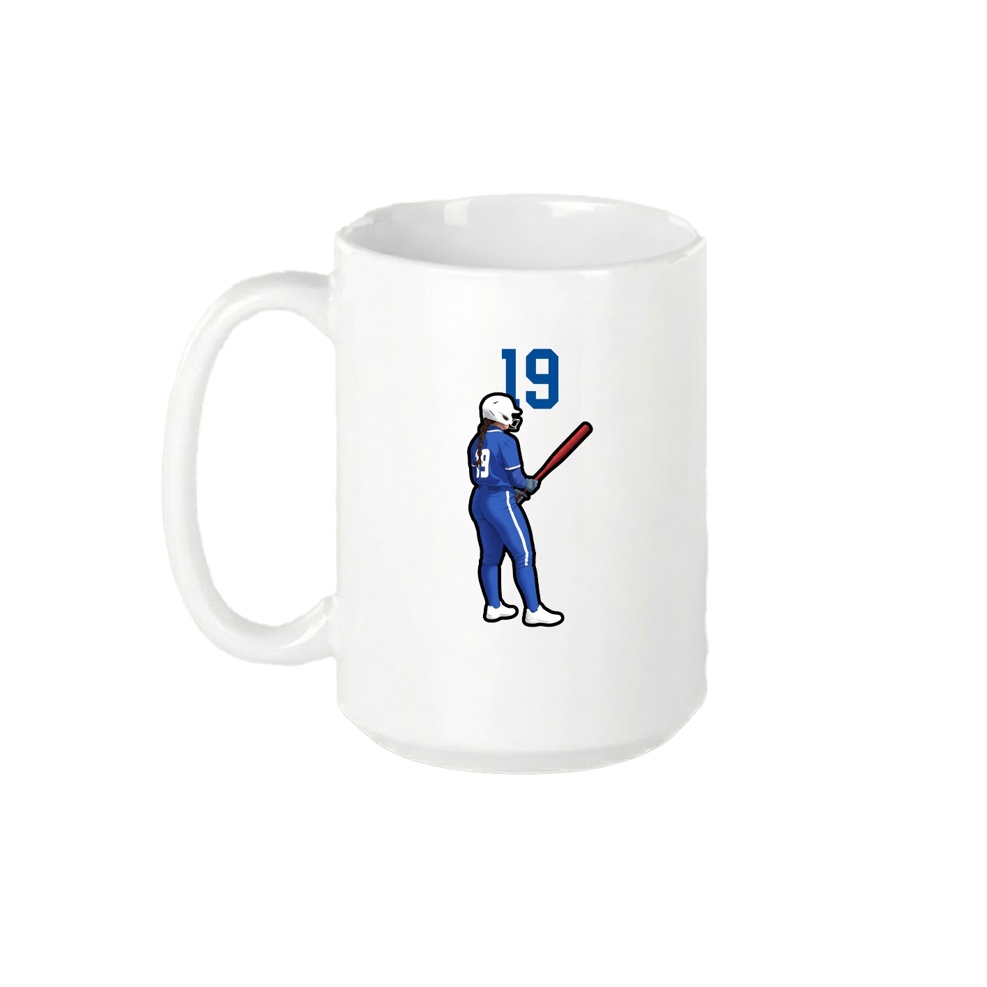 15oz Coffee Mug — Number Top in White