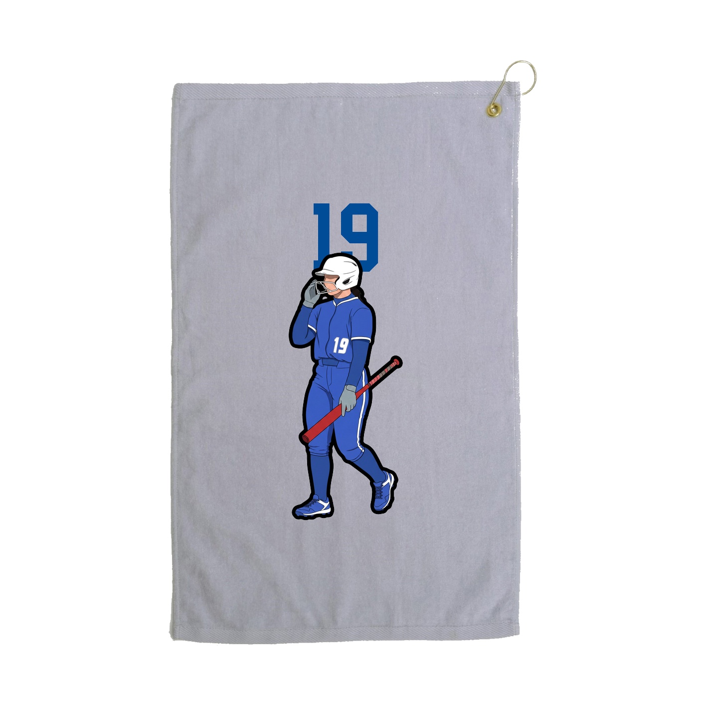 Golf Towel — Number Top in Grey