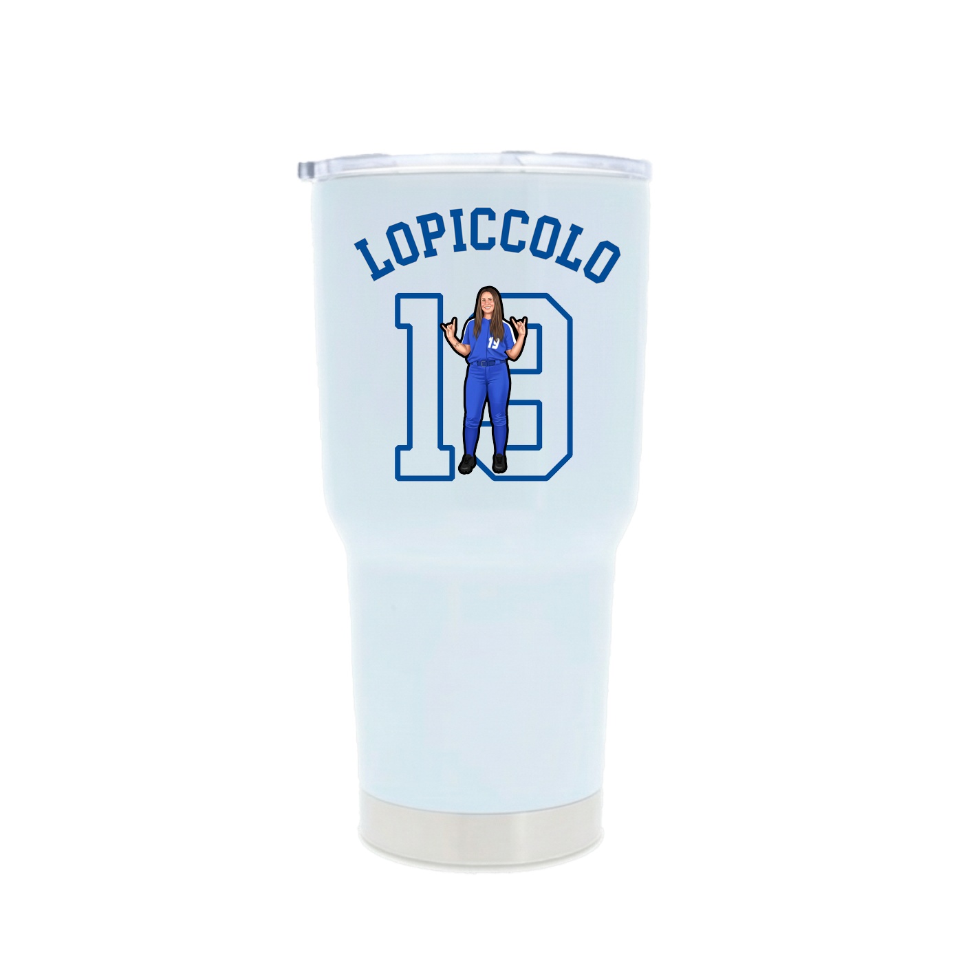 30oz Stainless Steel Tumbler — Shirsey Arch in White