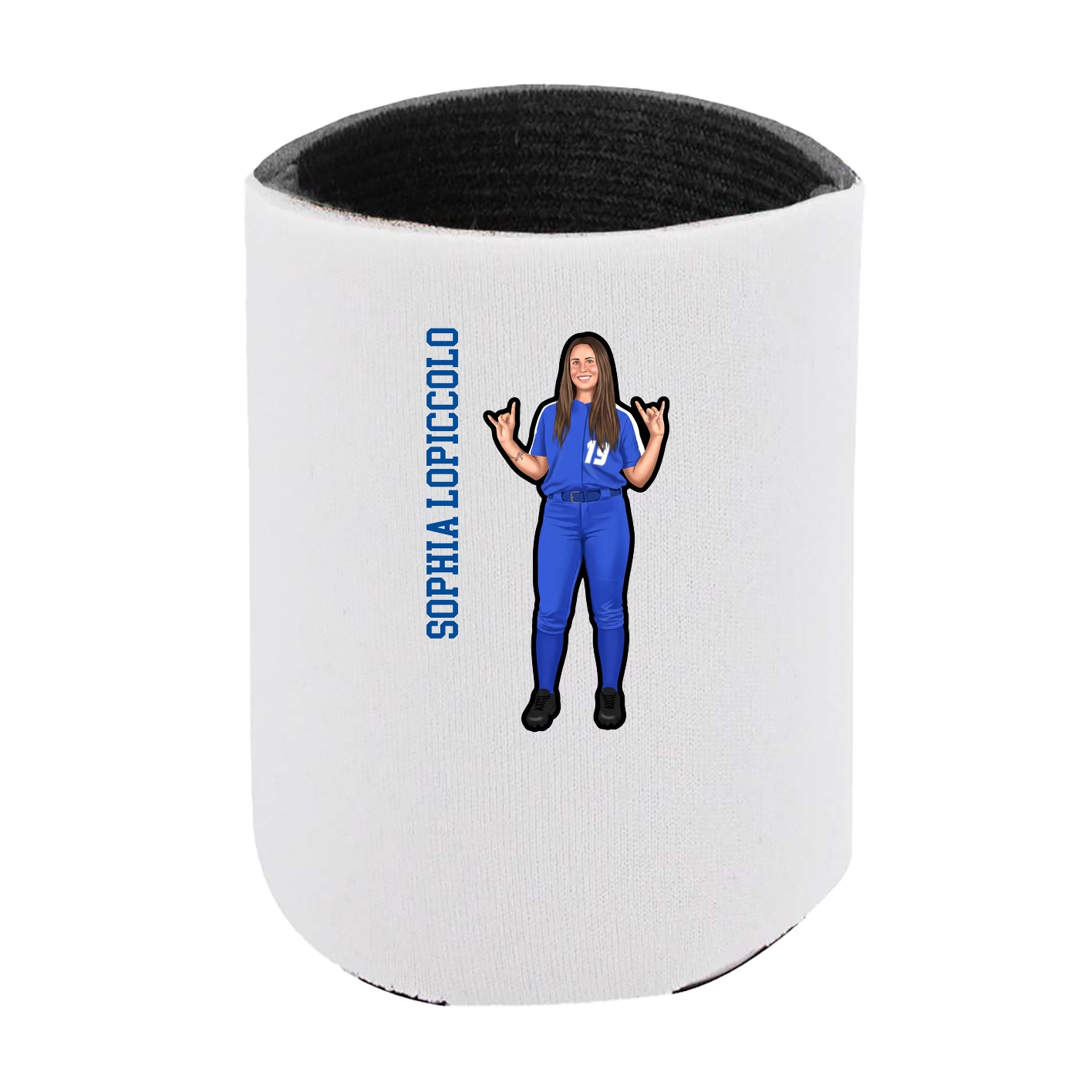 Can Holder — Name Vertical in White
