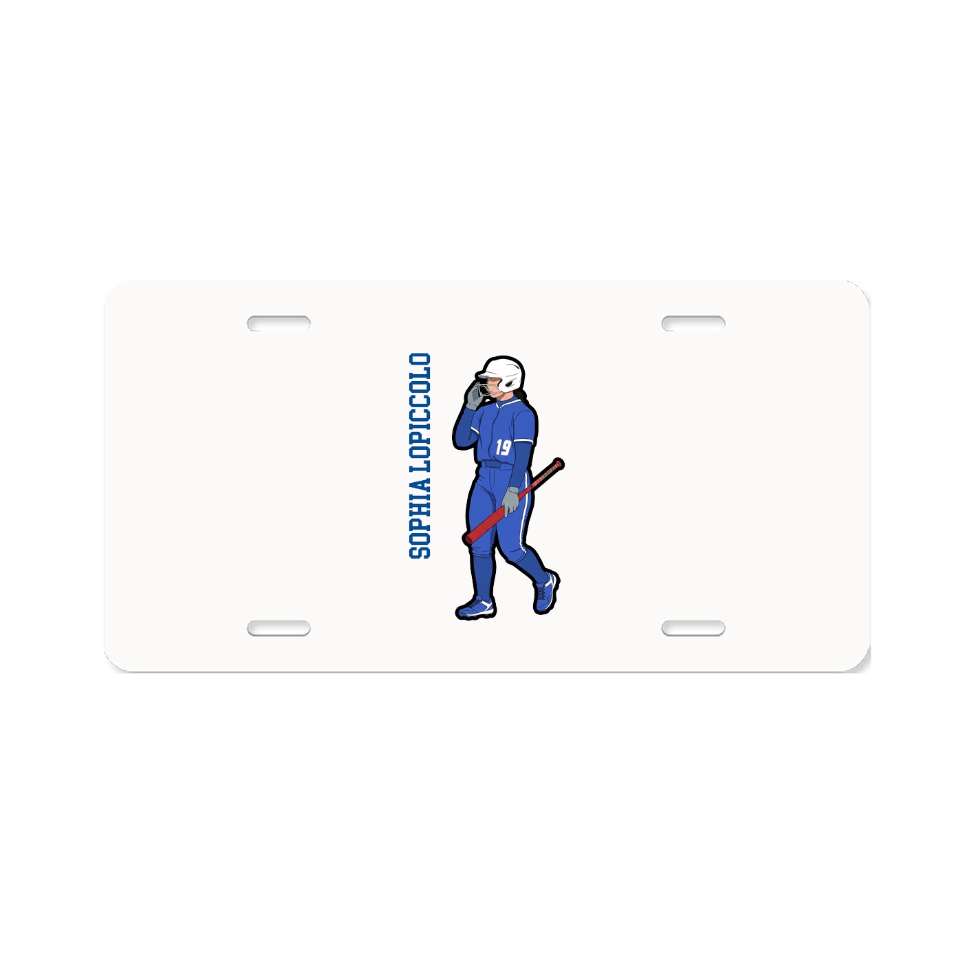 License Plate — Name Vertical in Classic