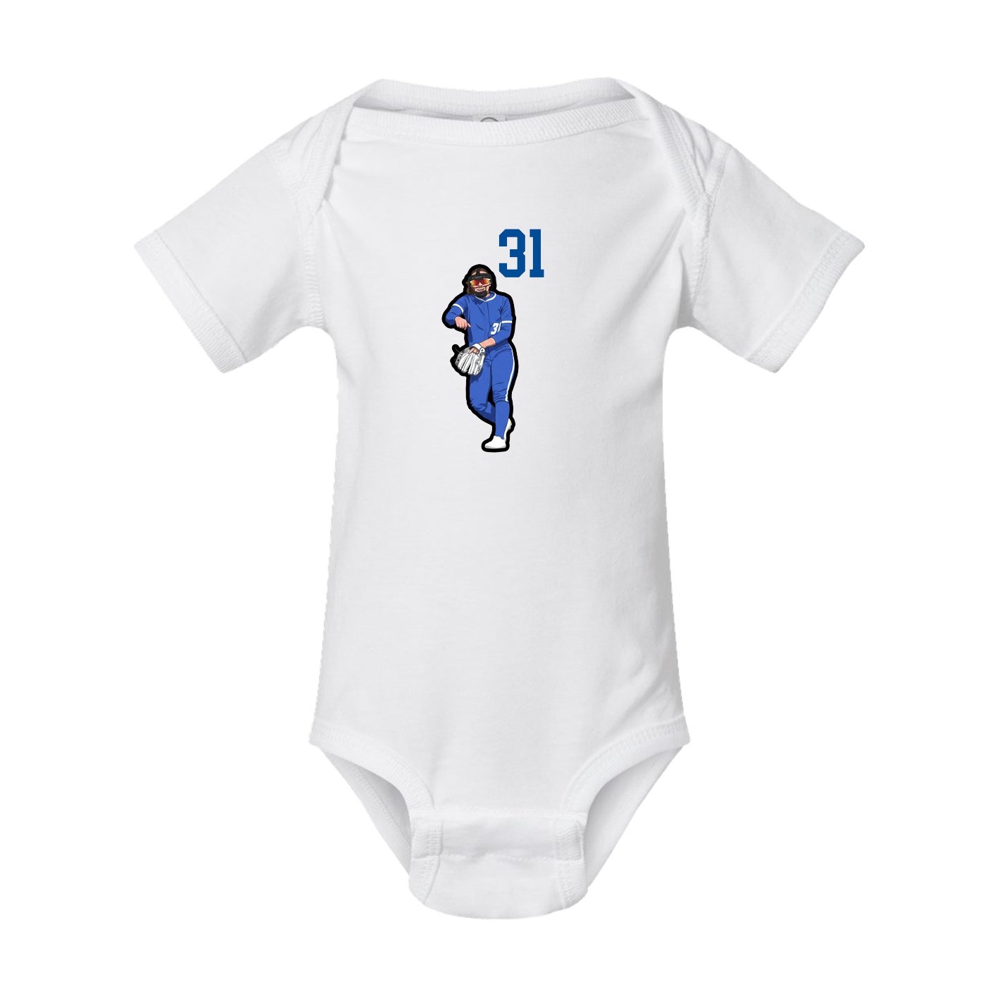 Baby Onesie — Number Top in White
