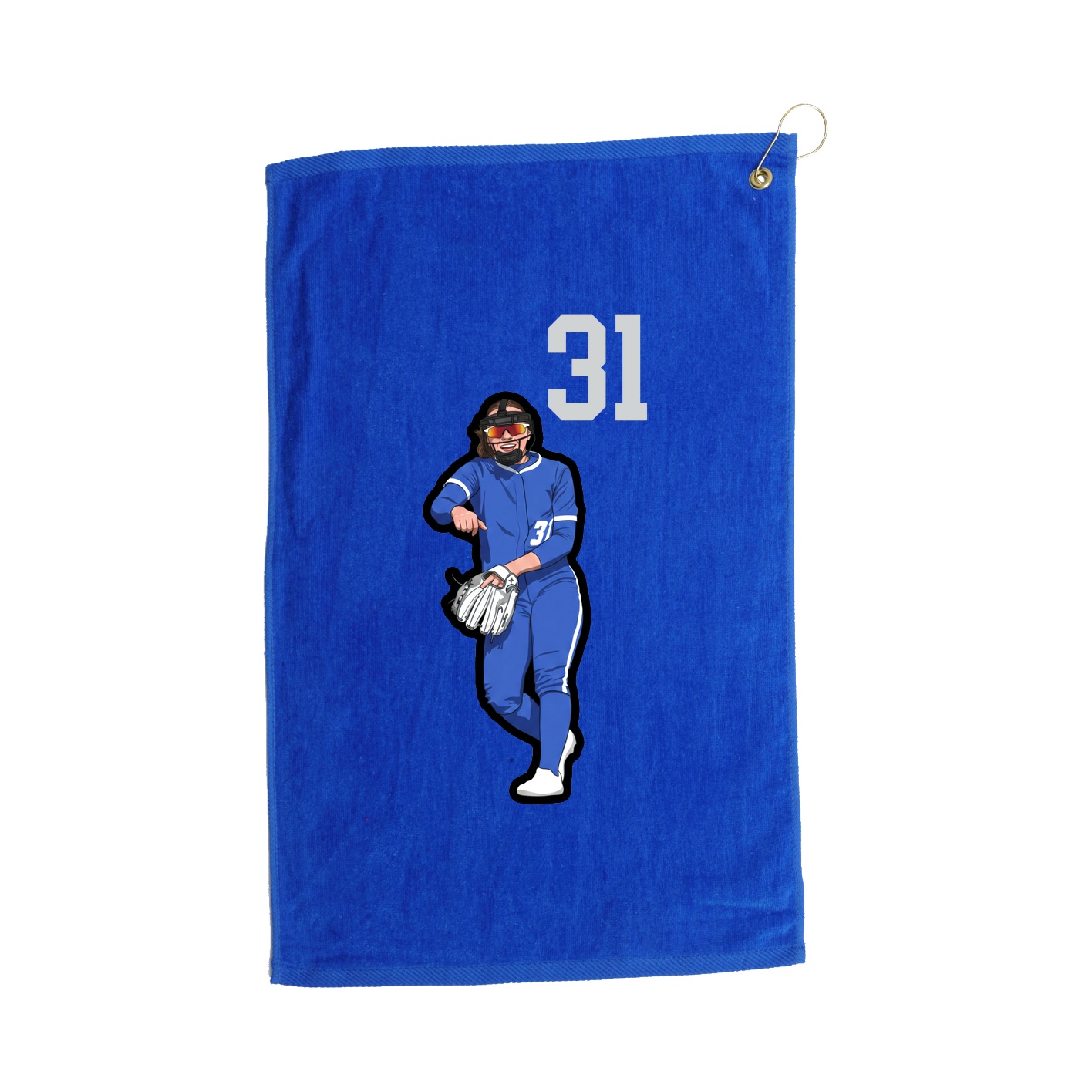 Golf Towel — Number Top in Royal