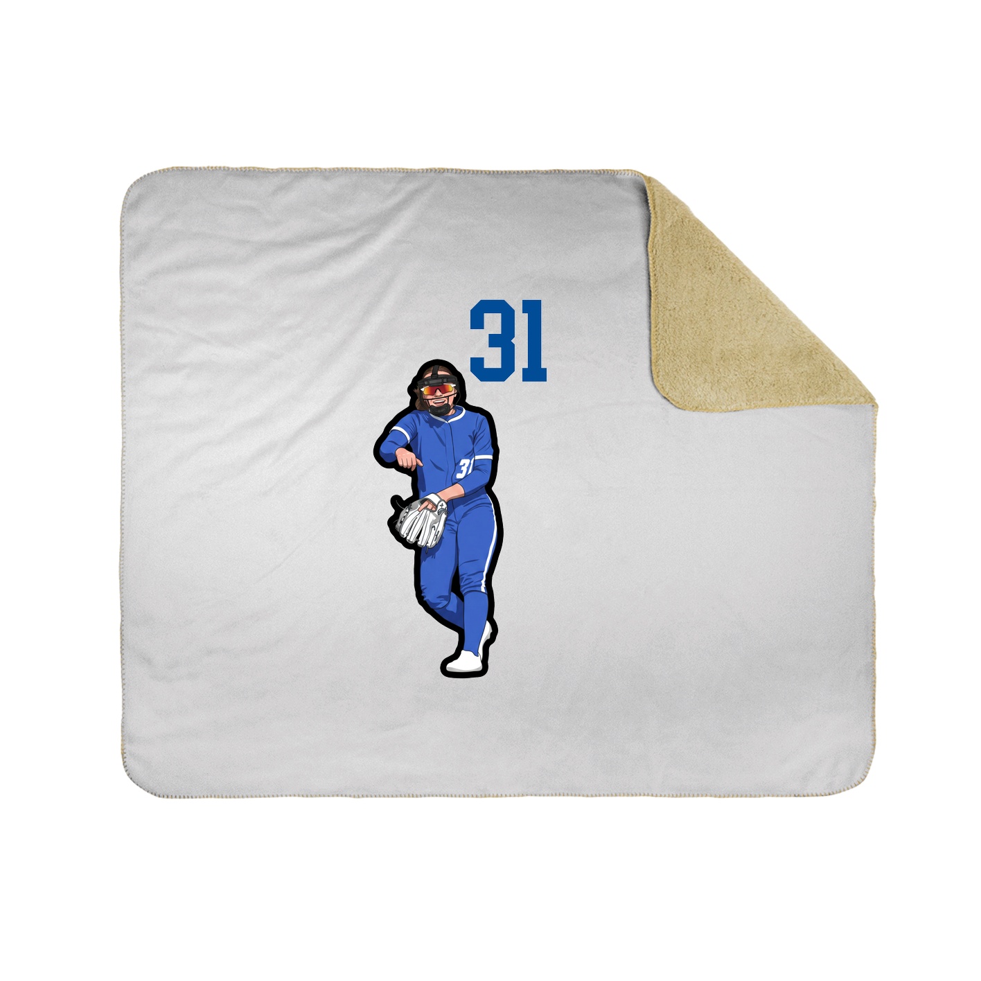 Throw Blanket — Number Top in White