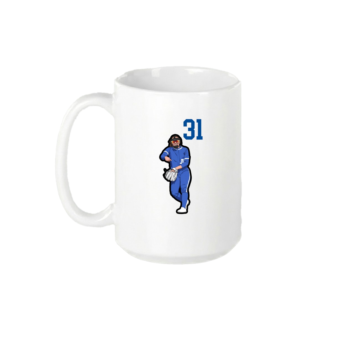 15oz Coffee Mug — Number Top in White