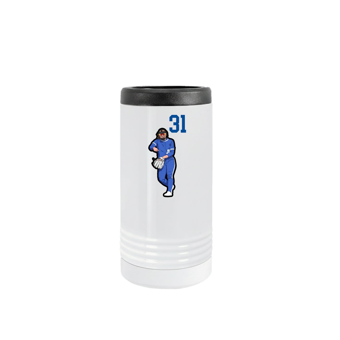 Slim Beverage Holder — Number Top in White