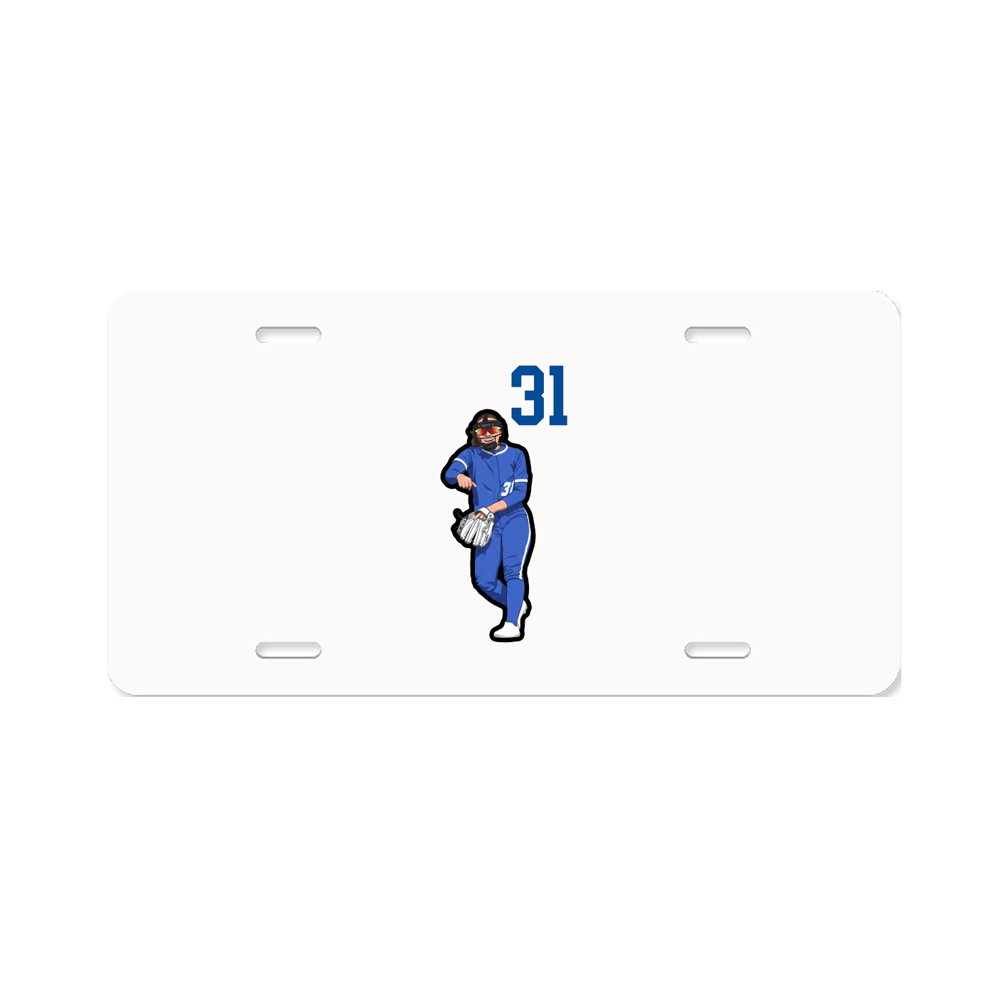 License Plate — Number Top in Classic