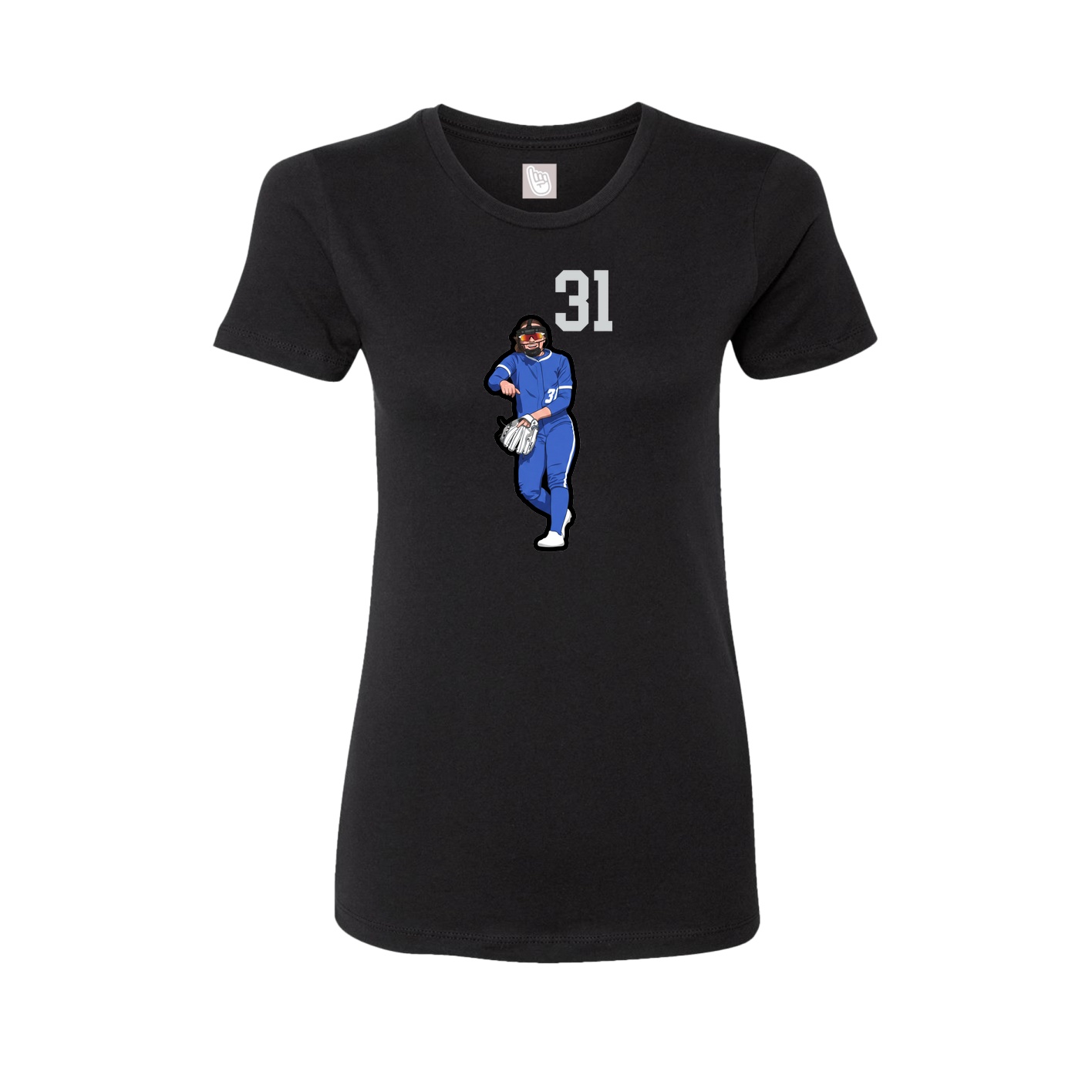 Womens Tee — Number Top in Black