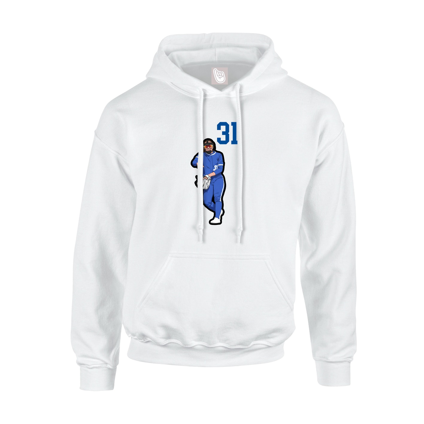 Hoodie — Number Top in White