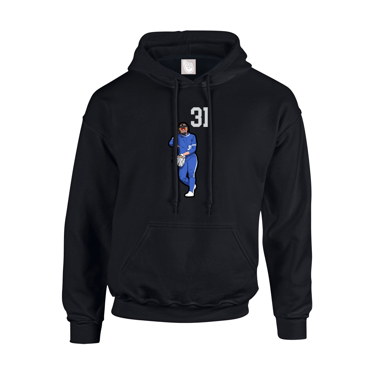 Youth Hoodie — Number Top in Black