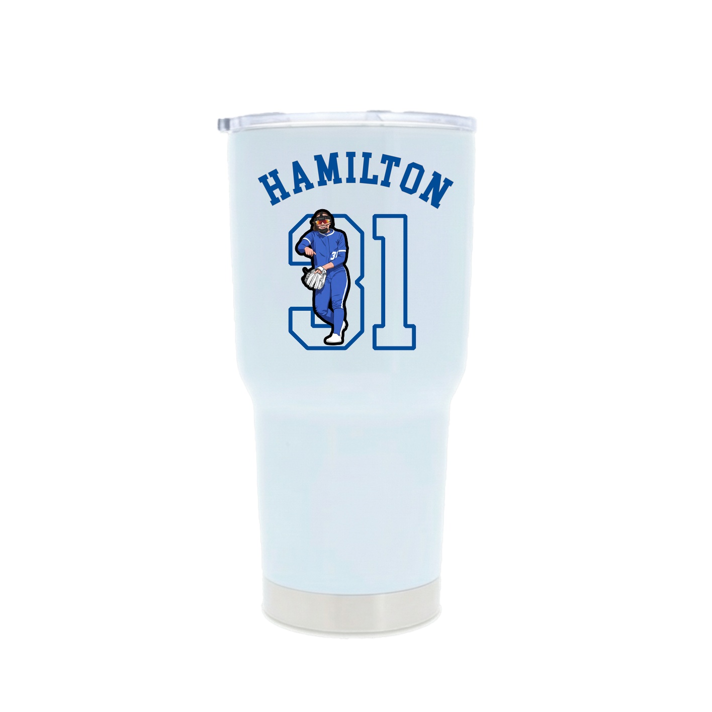 30oz Stainless Steel Tumbler — Shirsey Arch in White