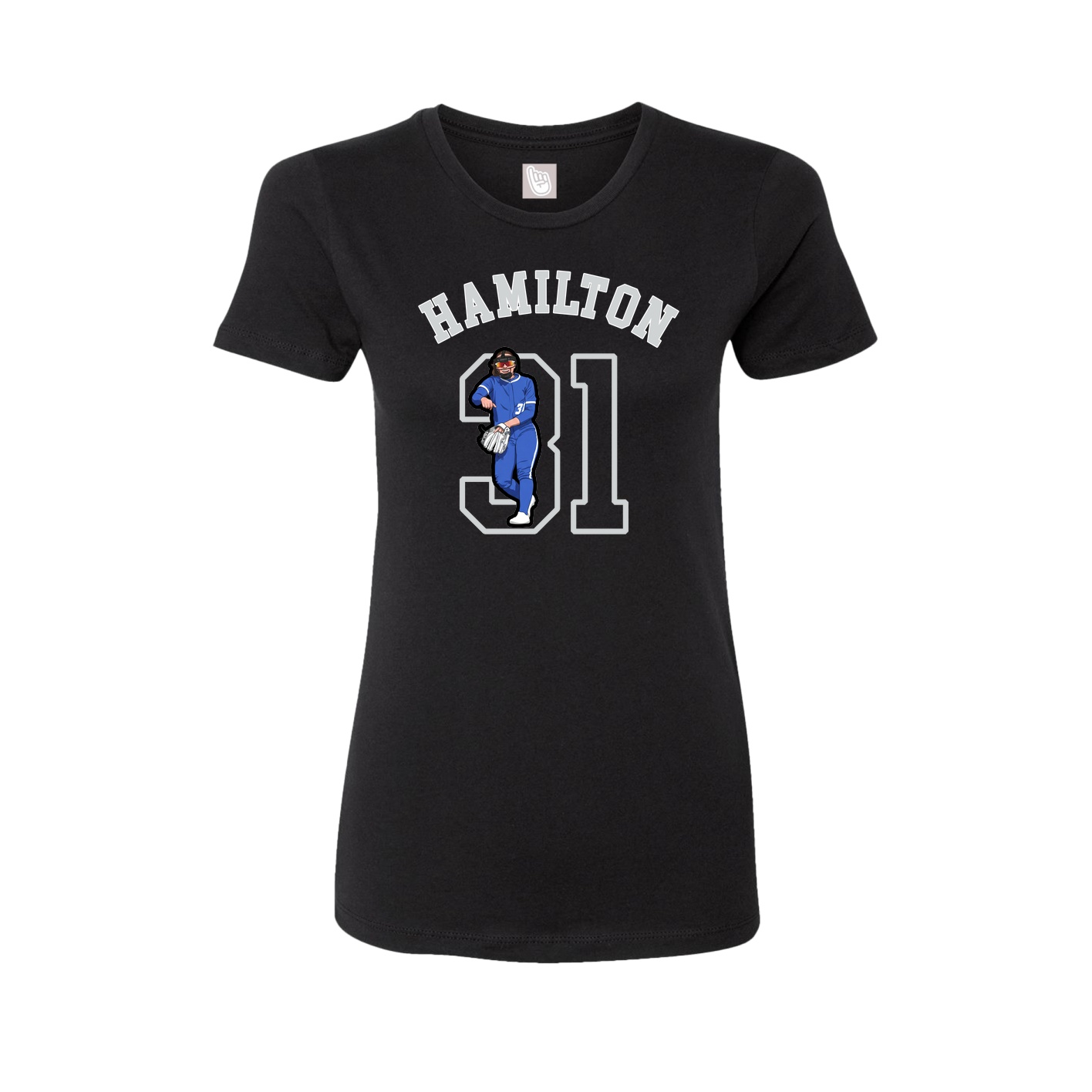 Fitted Women's Tee — Shirsey Arch in Black