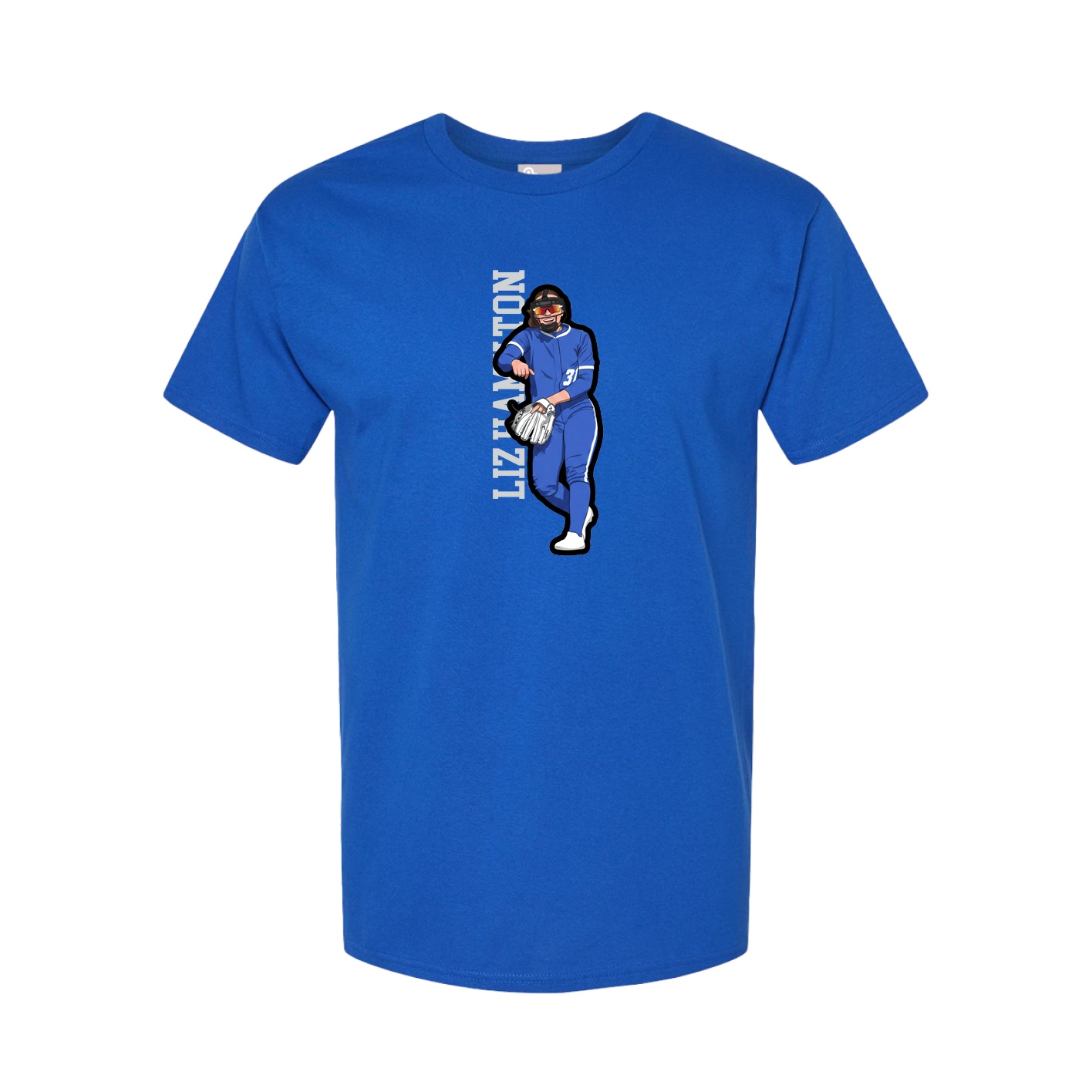 Youth Tee — Name Vertical in Royal