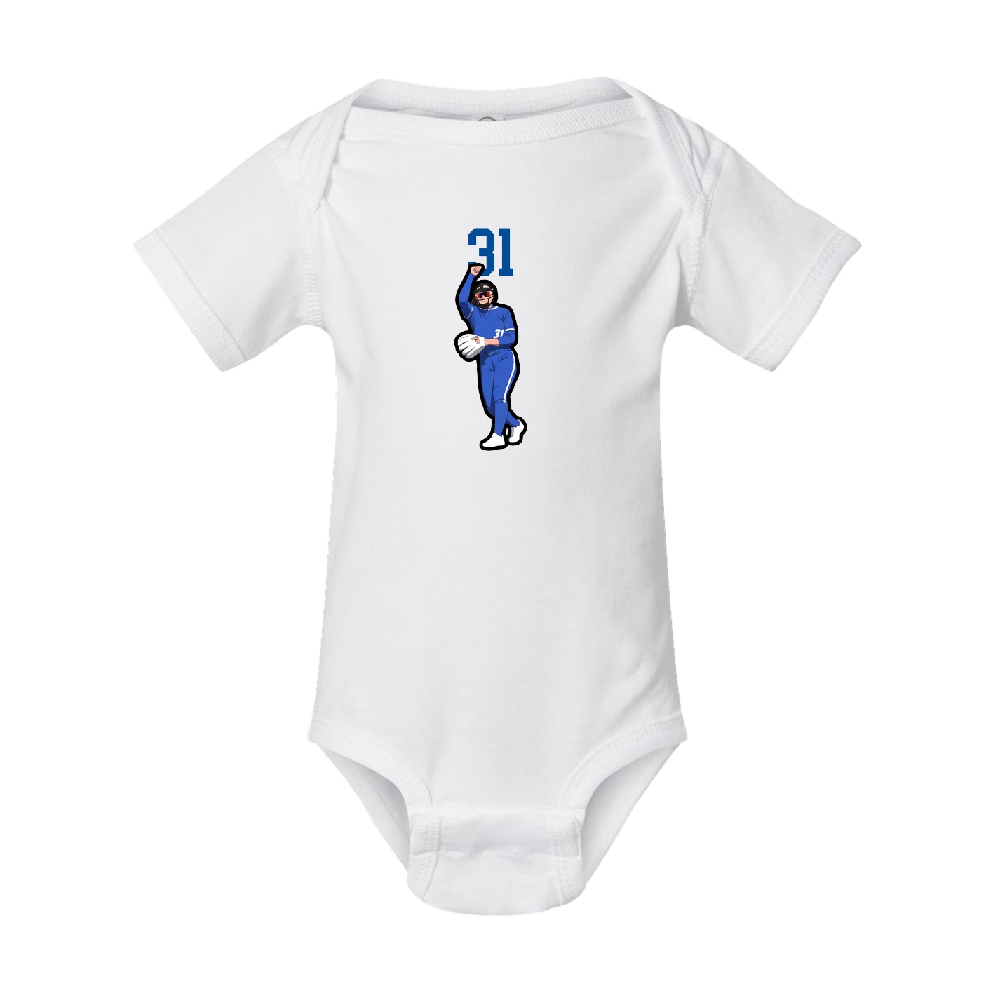 Baby Onesie — Number Top in White