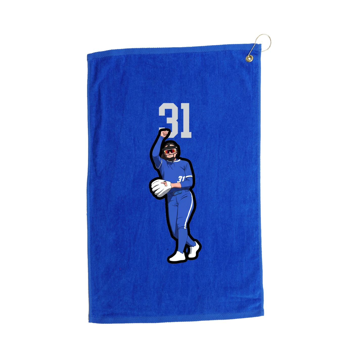 Golf Towel — Number Top in Royal