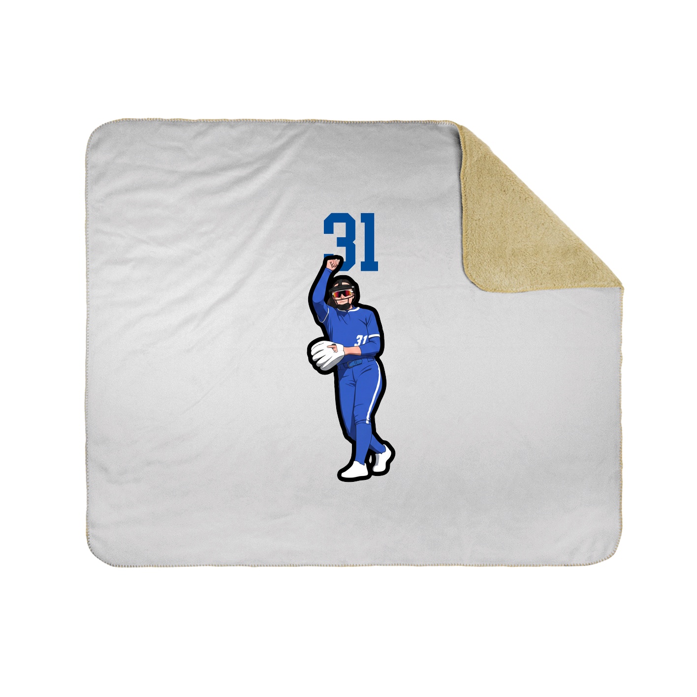Throw Blanket — Number Top in White
