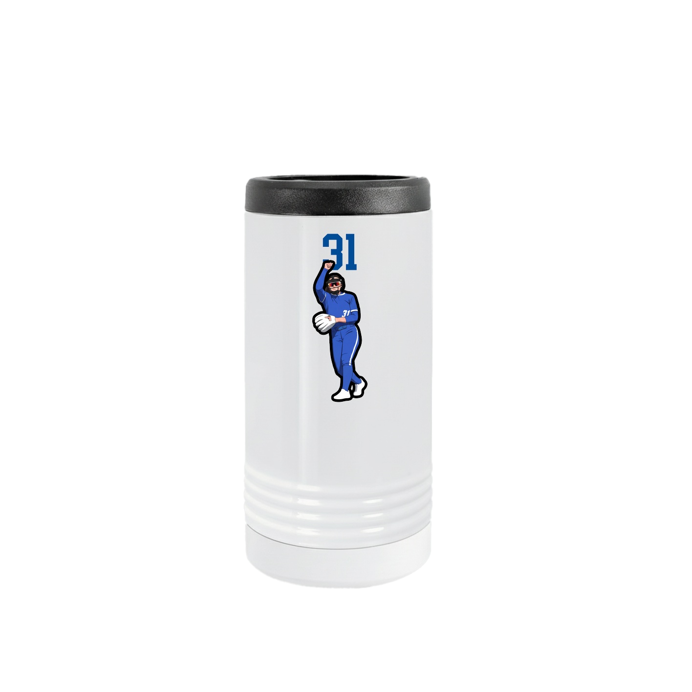 Slim Beverage Holder — Number Top in White