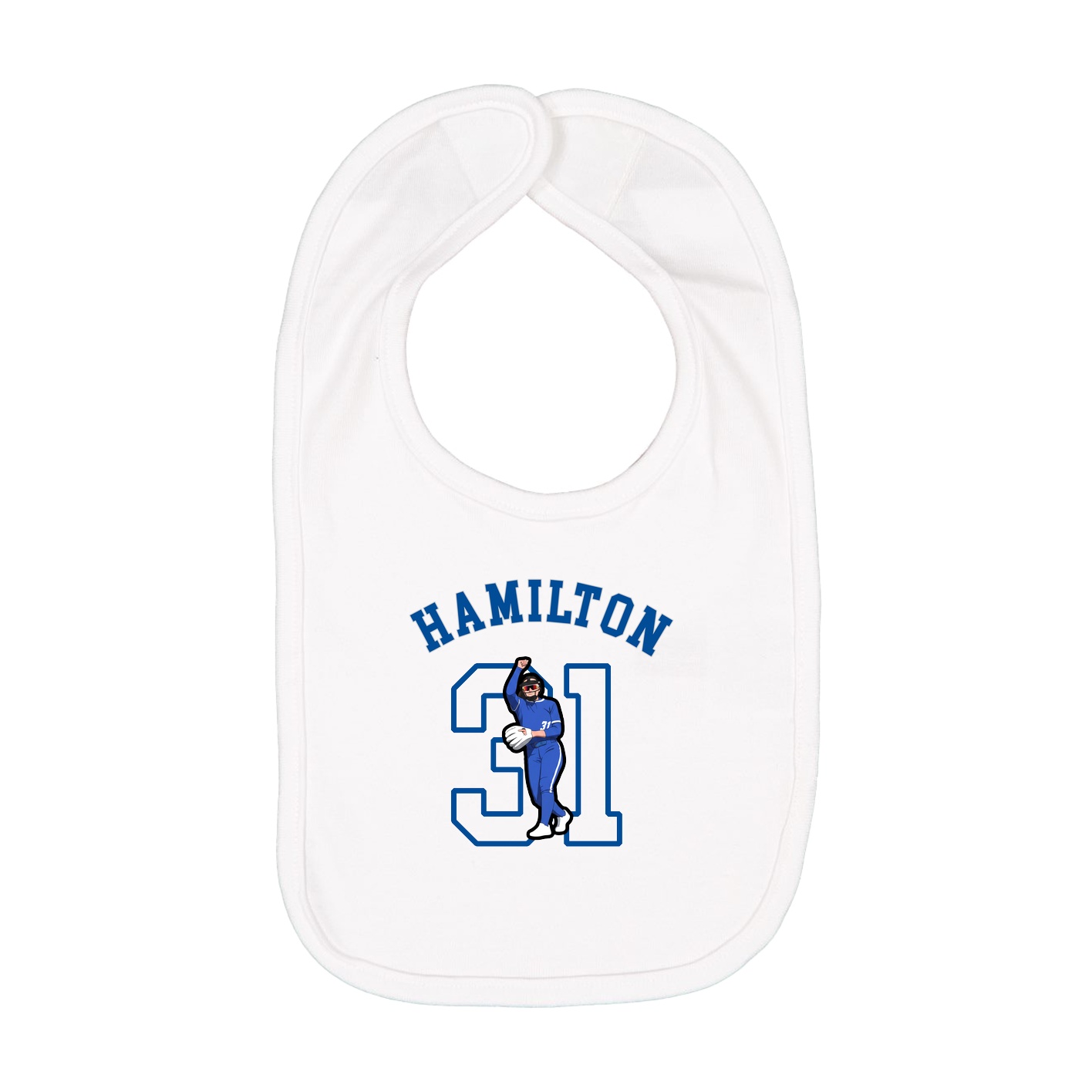 Infant Bib — Shirsey Arch in White