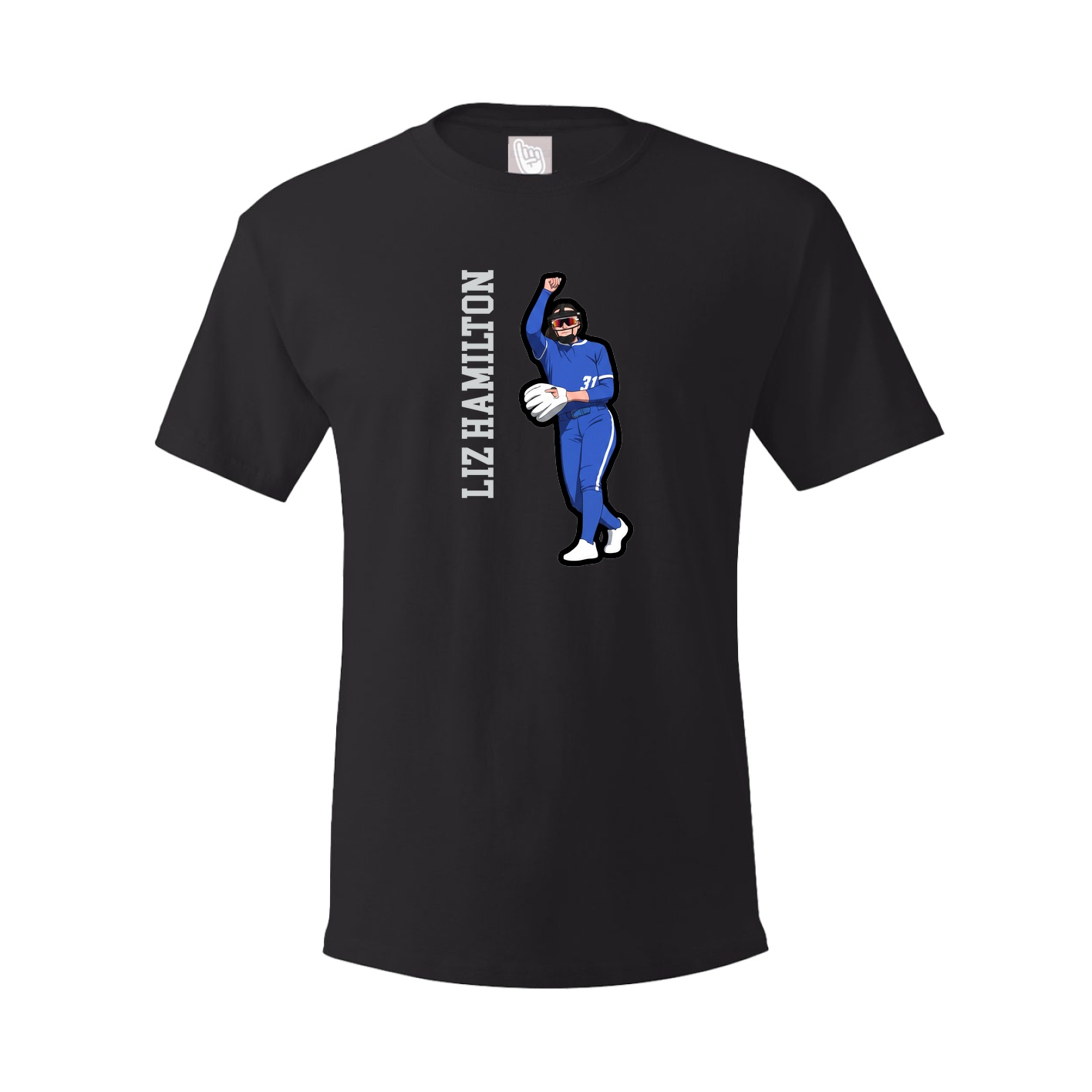 Tee — Name Vertical in Black