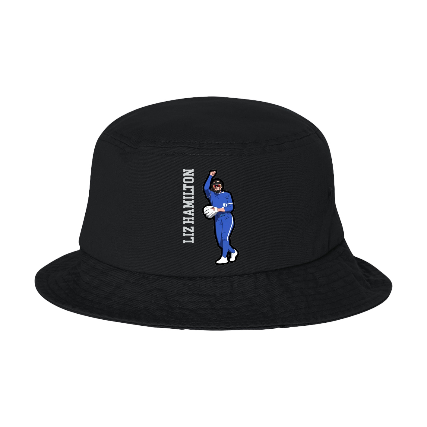 Bucket Cap — Name Vertical in Black