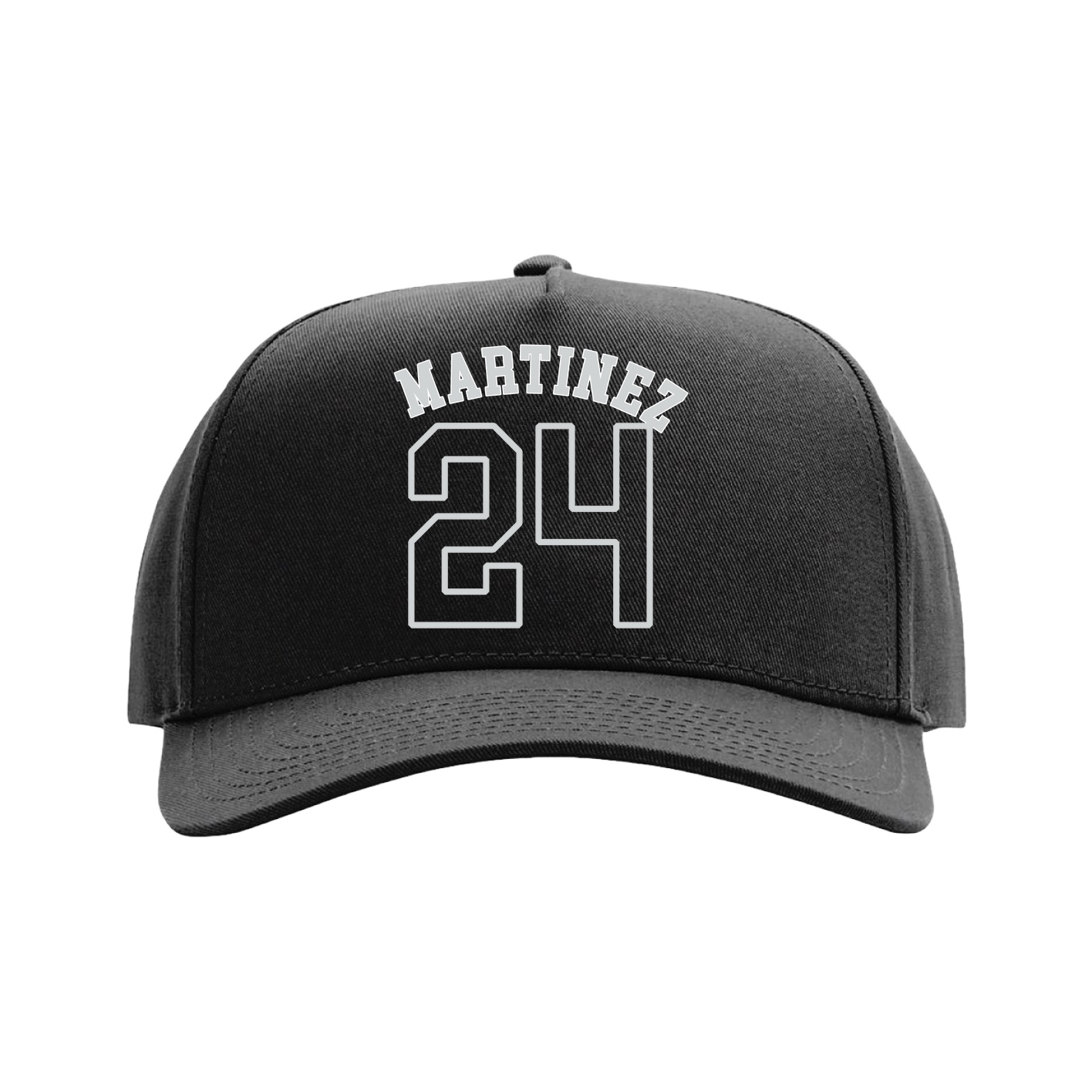 Full Fabric Five-Panel Champ Cap — Shirsey Arch in Black