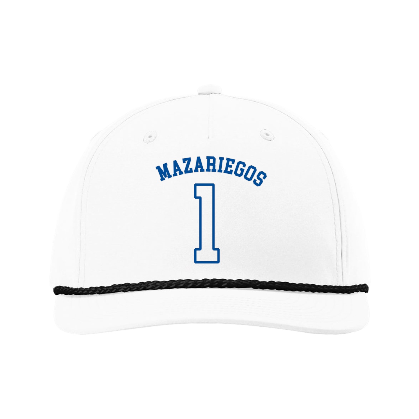 Five-Panel Classic Rope Cap — Shirsey Arch in White