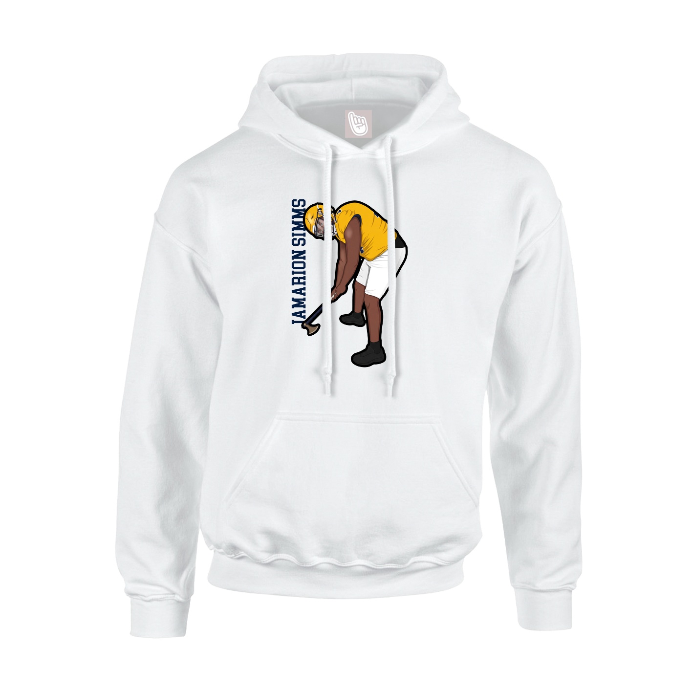 Youth Hoodie — Name Vertical in White