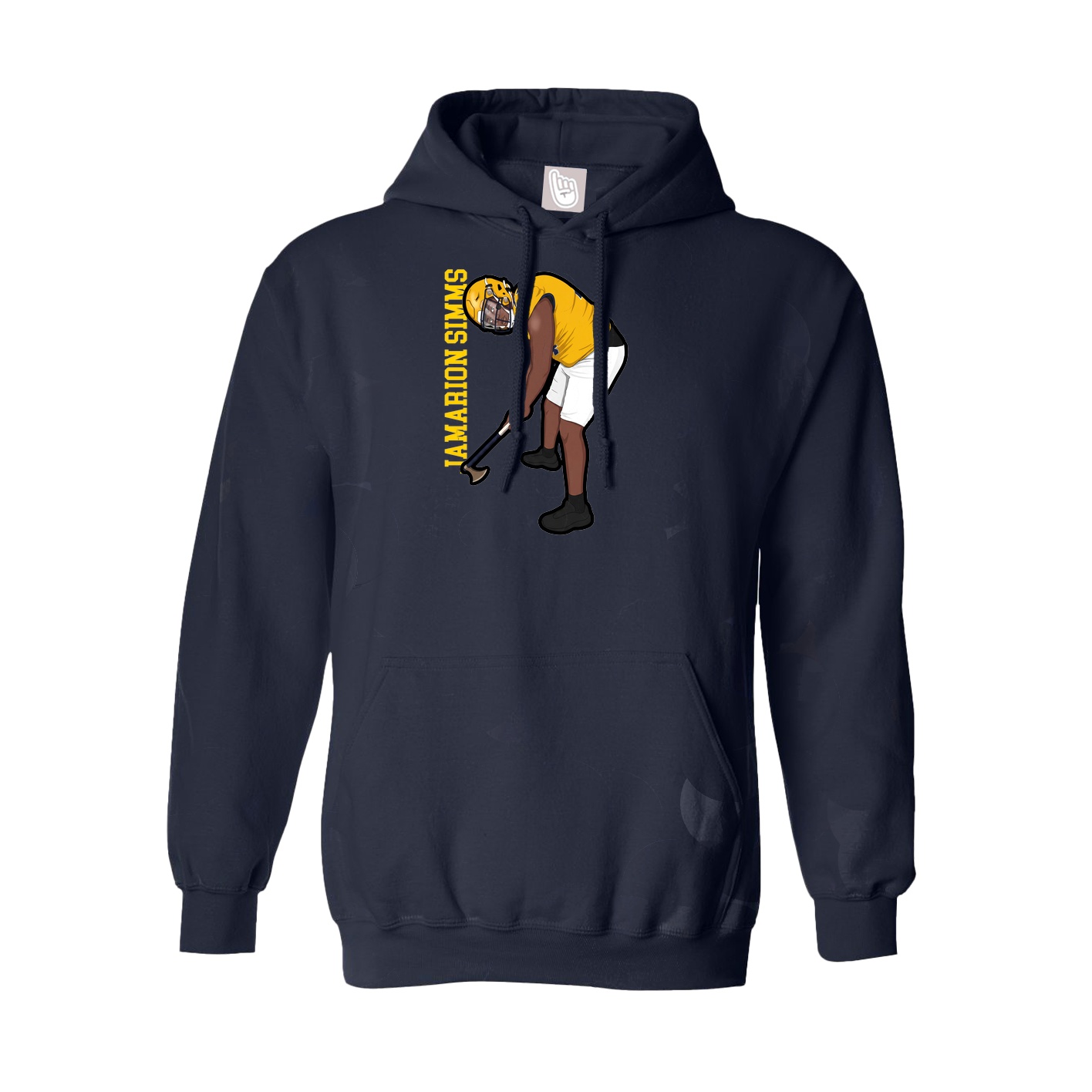 Youth Hoodie — Name Vertical in Navy