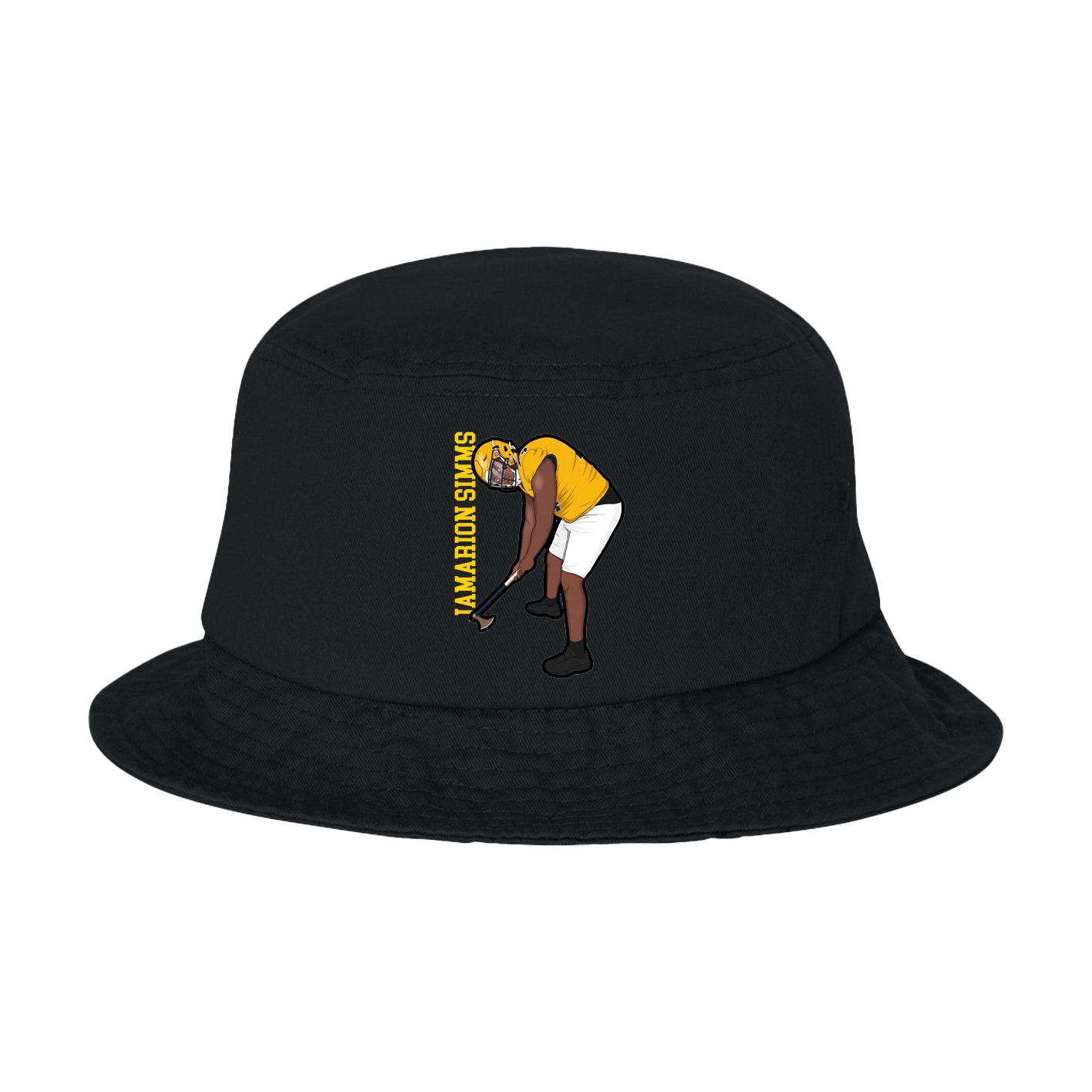 Bucket Cap — Name Vertical in Black