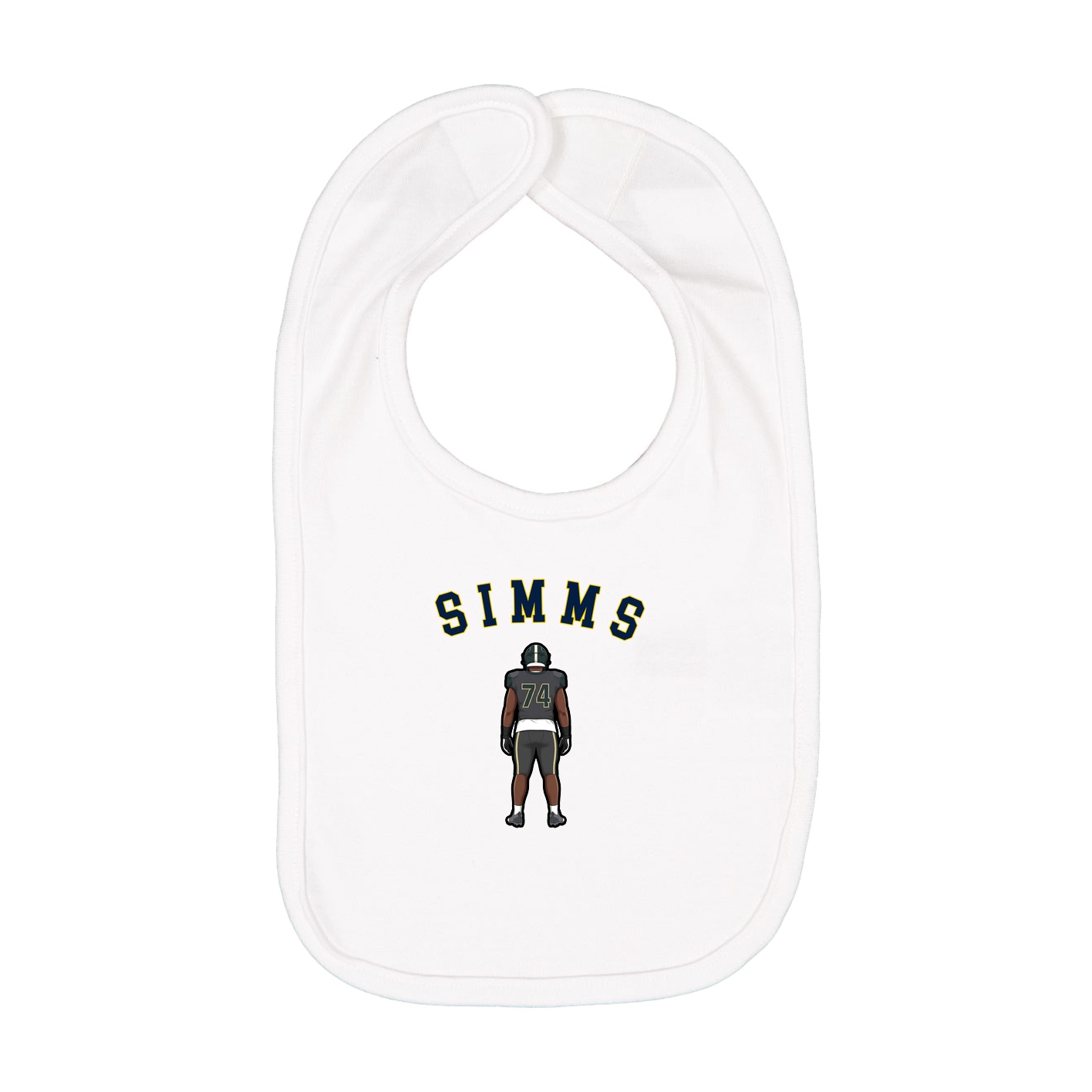 Infant Bib — Shirsey Arch in White