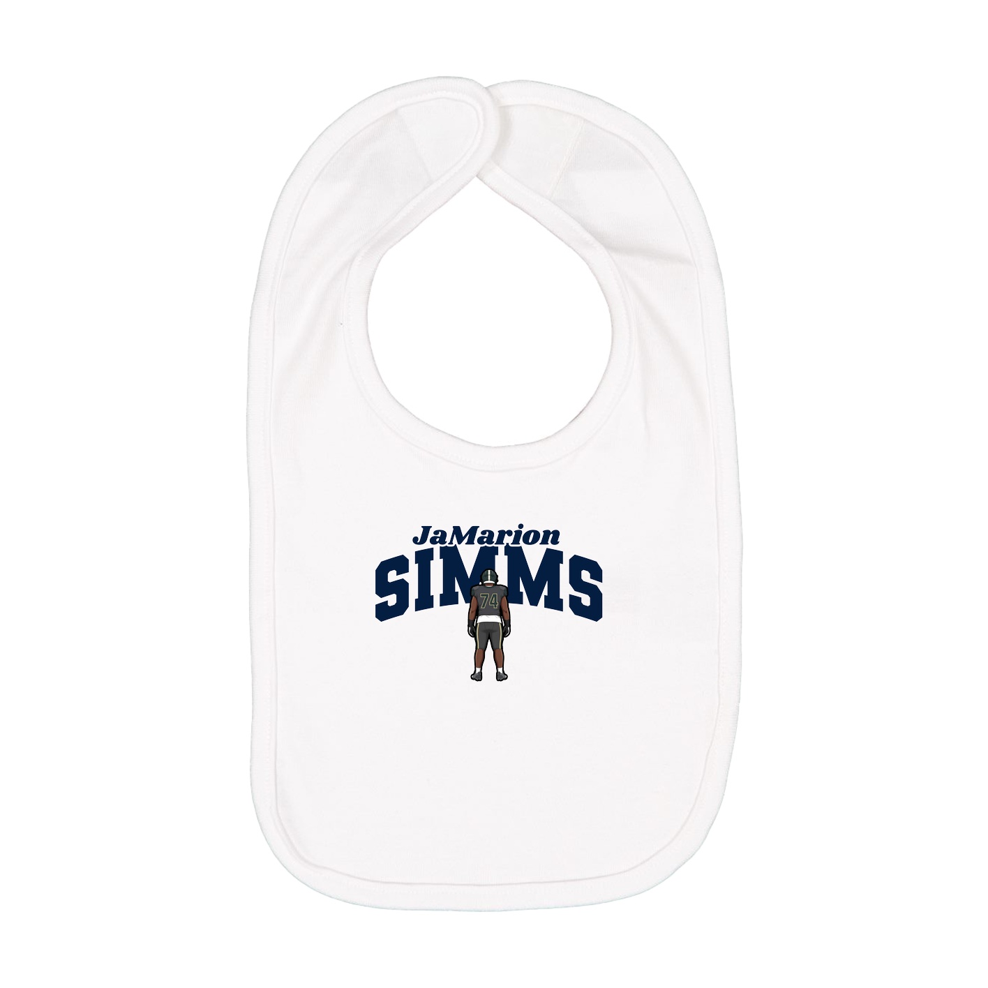 Infant Bib — Signature Arch in White