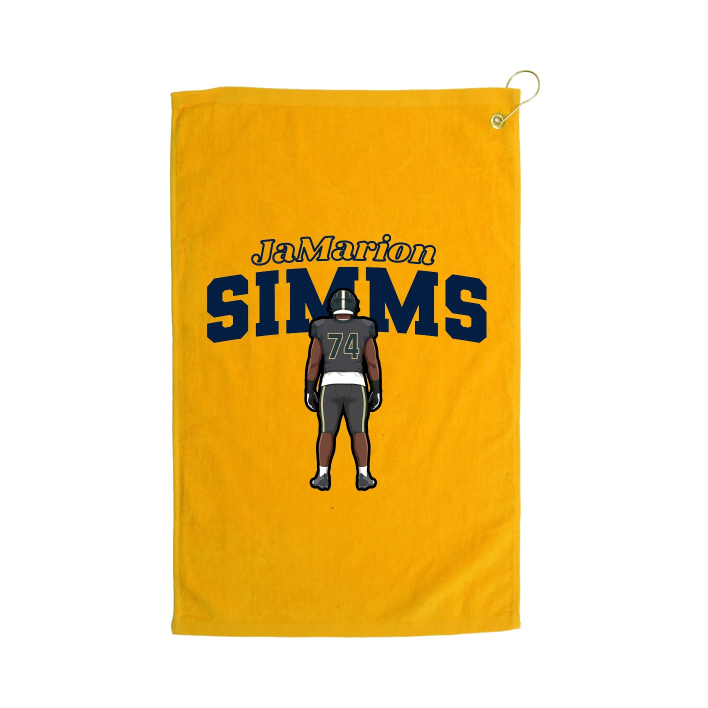 Golf Towel — Name Arch in Gold