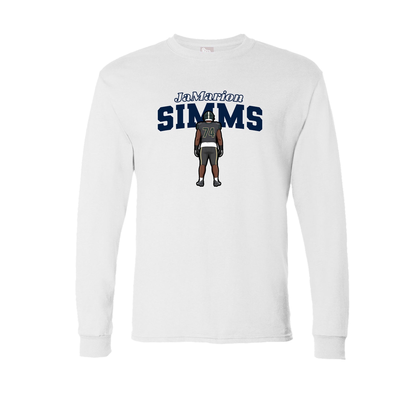 Long Sleeve Tee — Name Arch in White