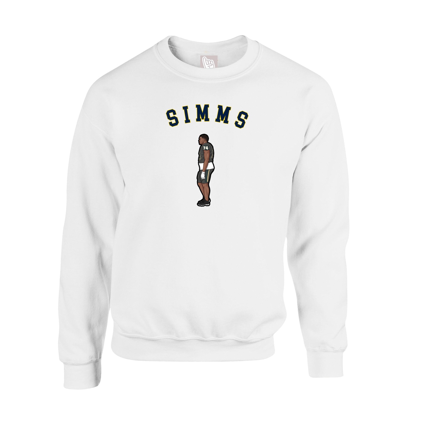 Fleece Crew — Shirsey Arch in White