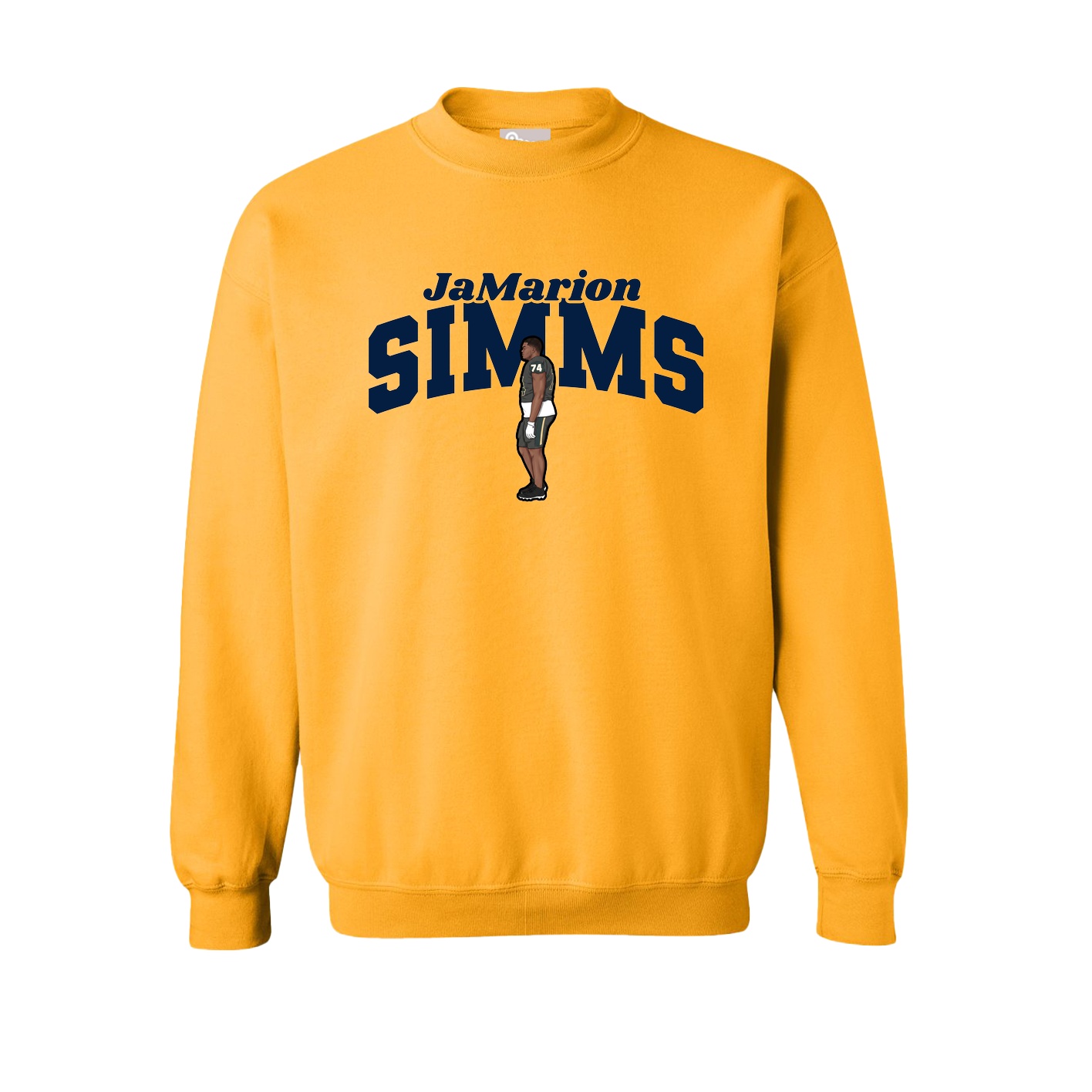 Fleece Crew — Signature Arch in Gold