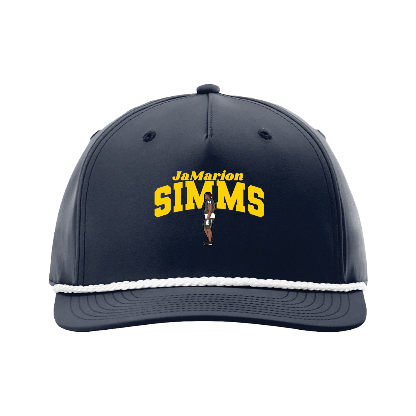 Five-Panel Classic Rope Cap — Signature Arch in Navy